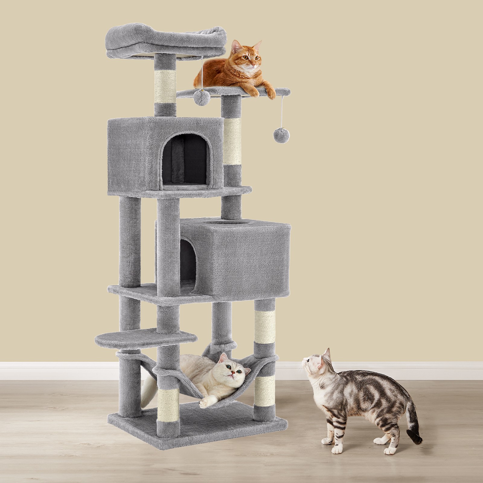 Scratching post, 155 cm cat tree, plush - Image 2