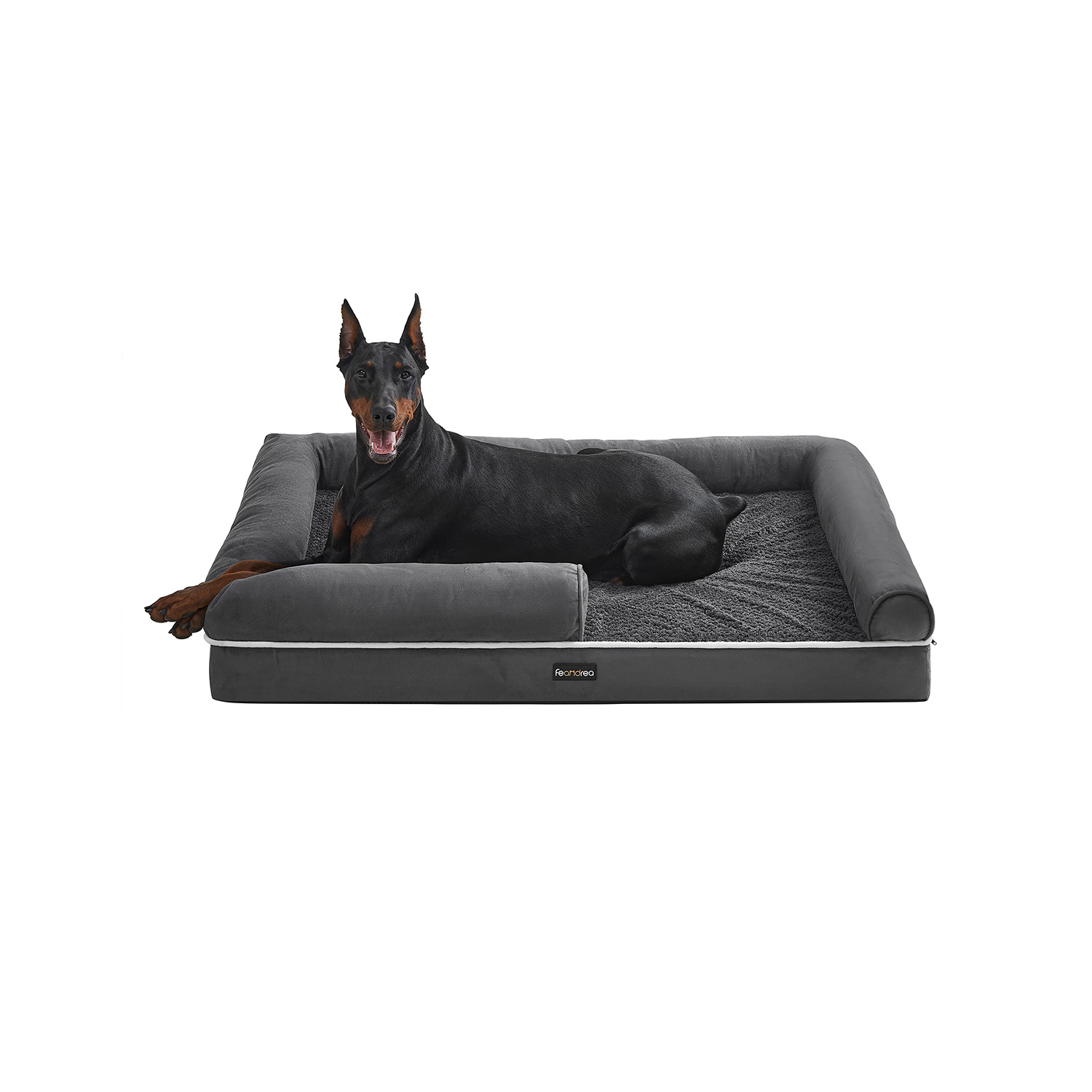 Ortopedisk hundbädd med upphöjd kant 120 x 85 x 25 cm
