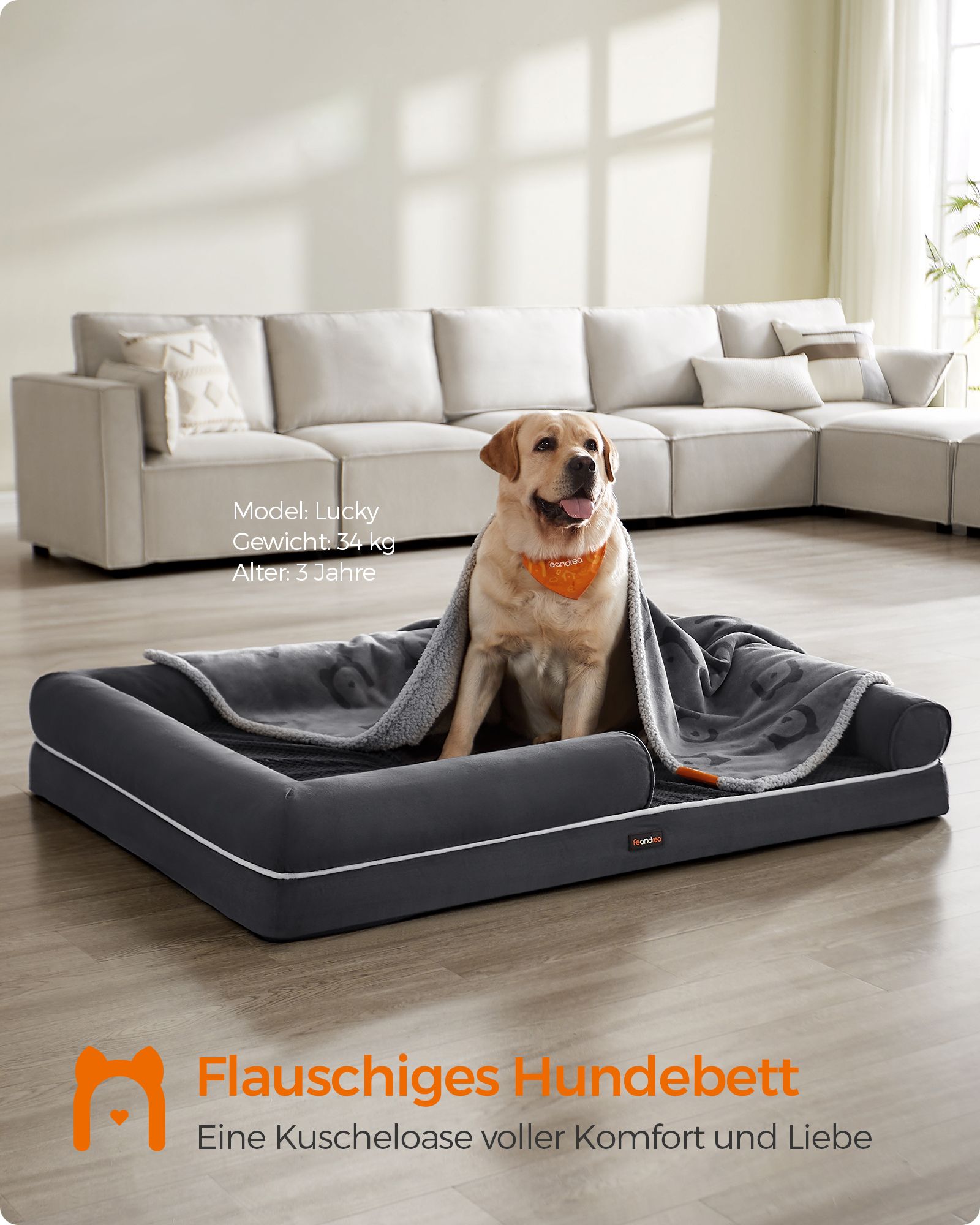 Ortopædisk hundeseng Hundepude Hundekurv blød polstring - Billede 2