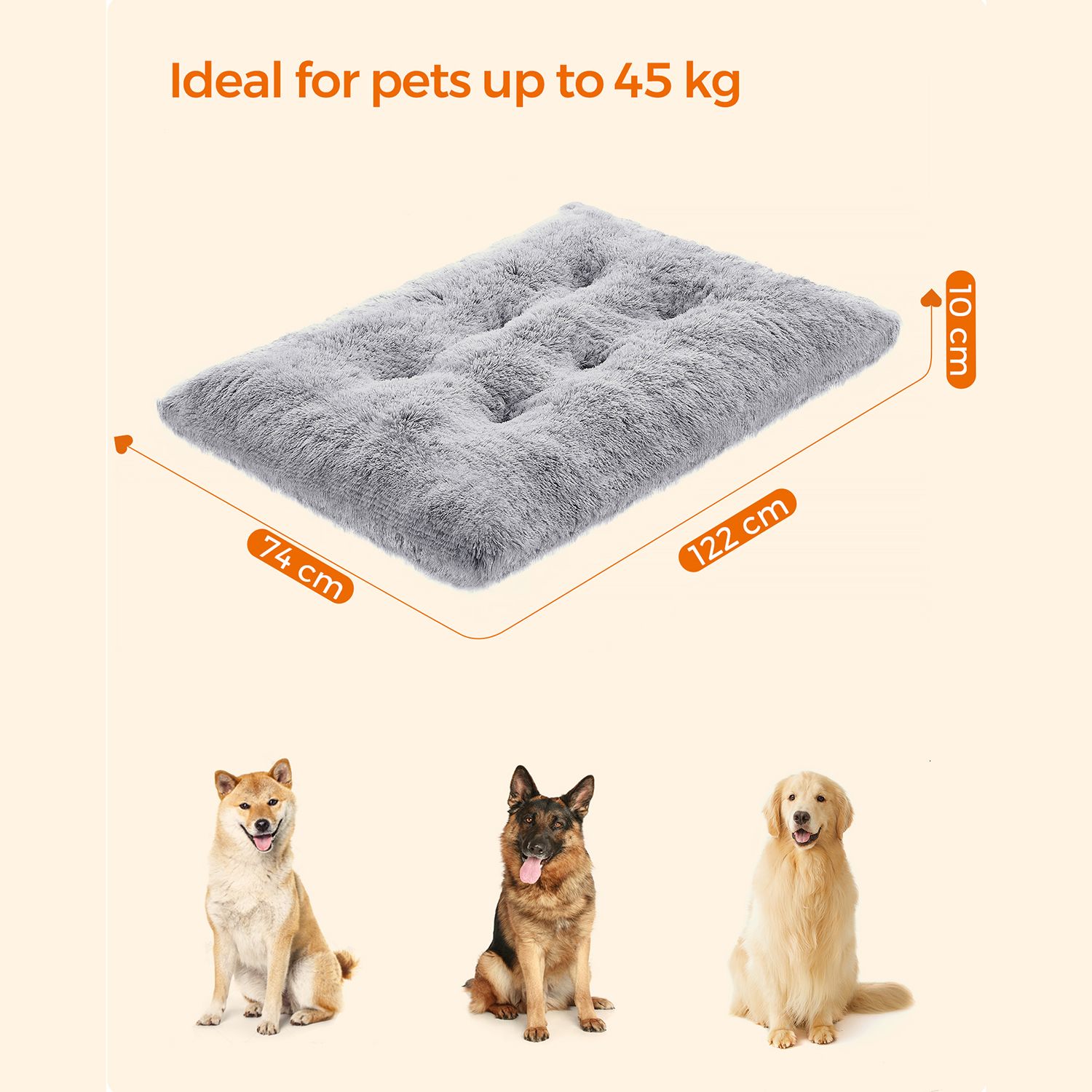 Fluffy hundepude 122 x 74 cm - Billede 6