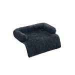 Dog bed XL plush 110 x 95 x 18 cm dark grey