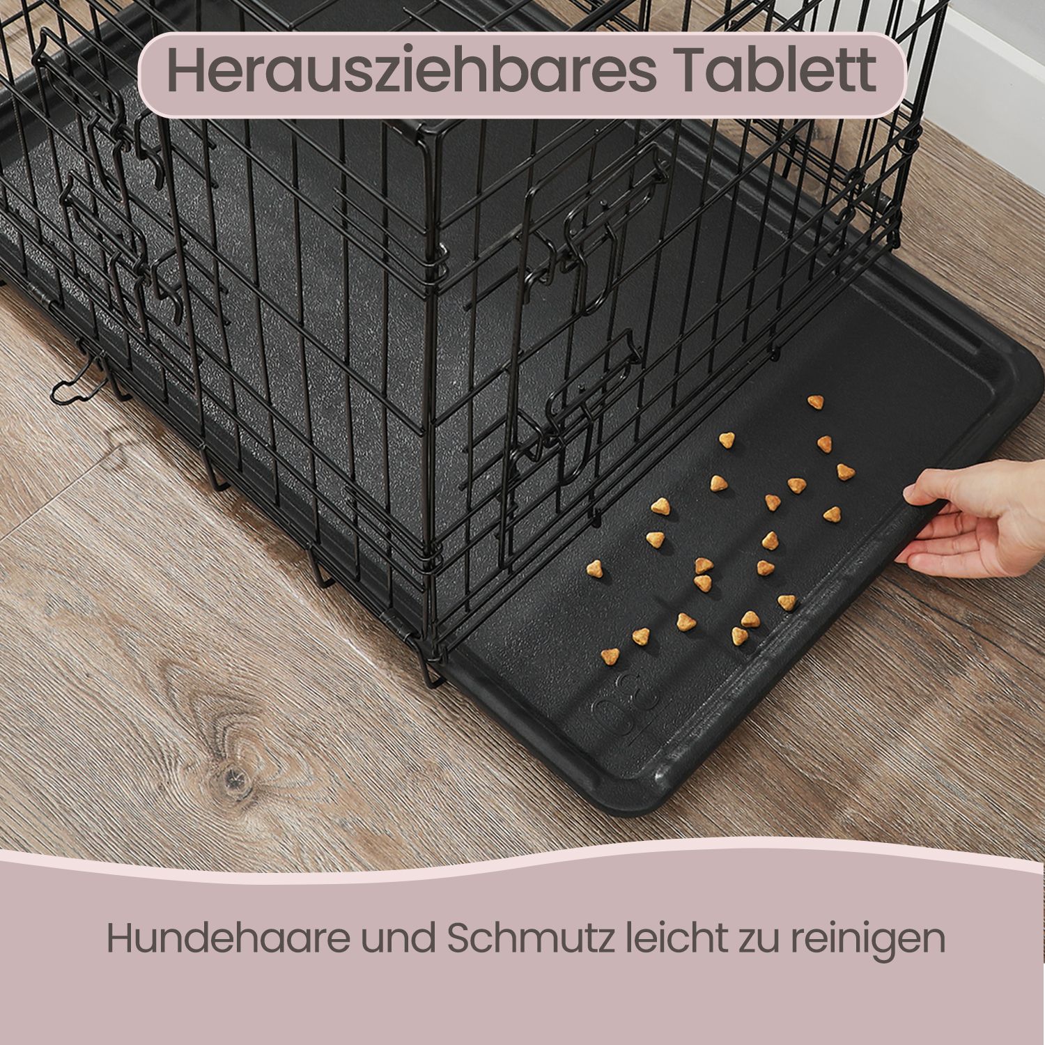 Folding dog cage, dog box, with 2 doors - Image 4