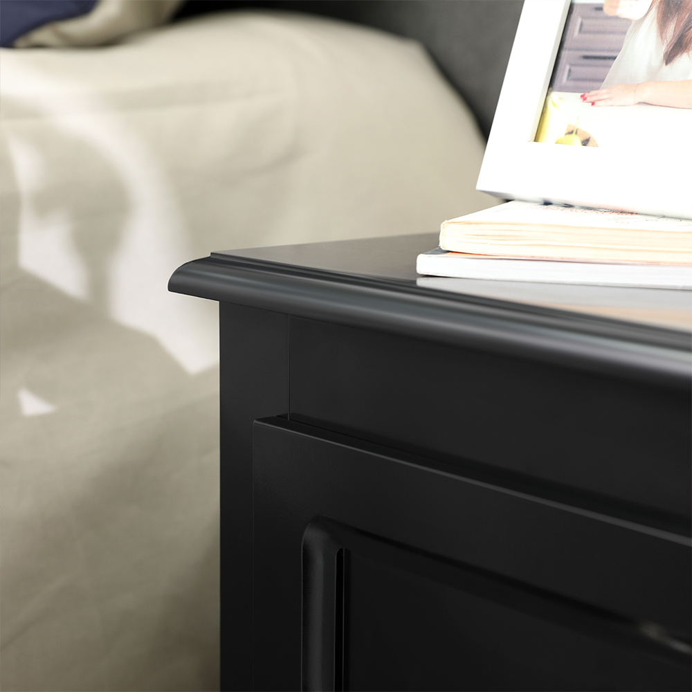 Bedside tables 2 pieces black - Image 5