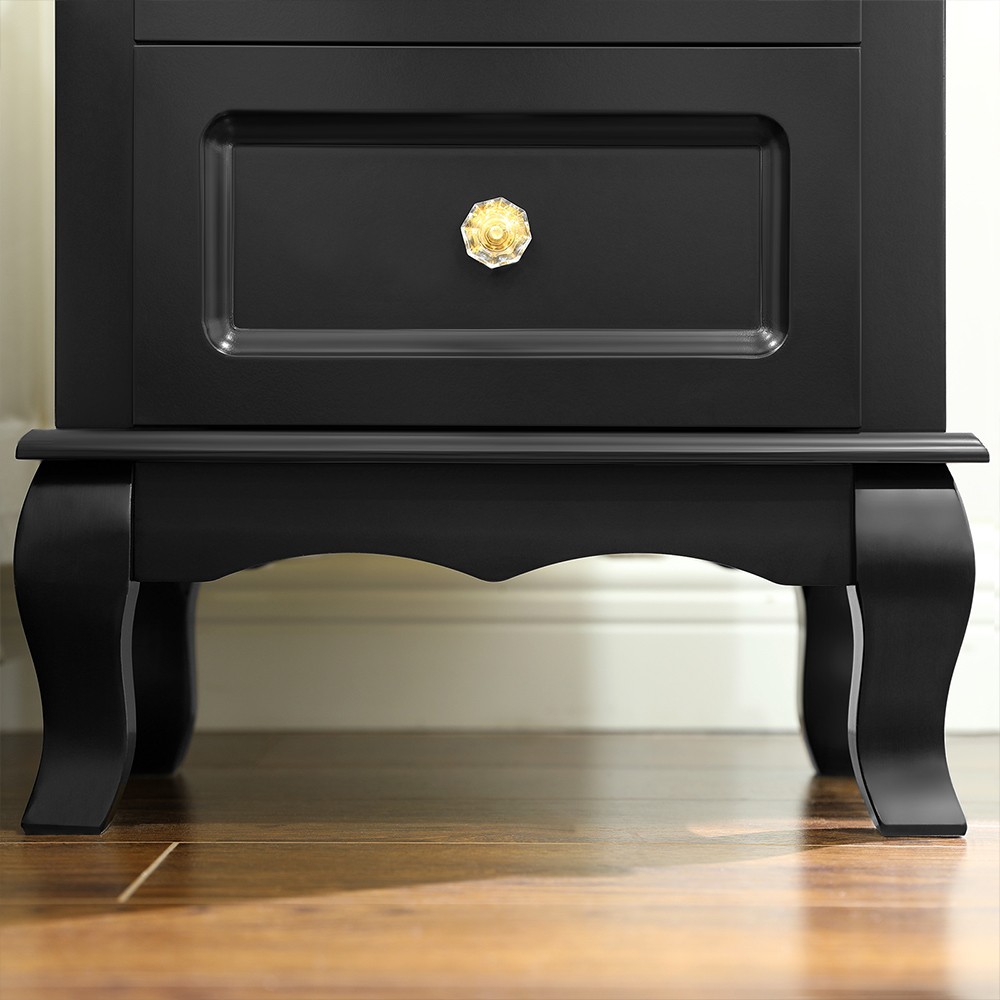 Bedside tables 2 pieces black - Image 6
