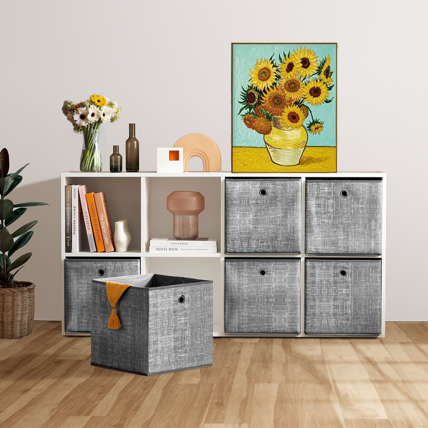 Foldable storage boxes set of 6