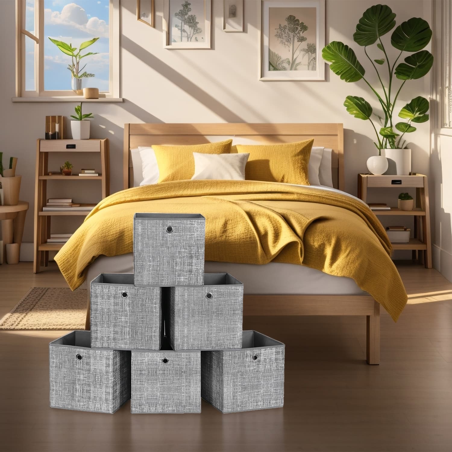 Foldable storage boxes set of 6 - Image 2
