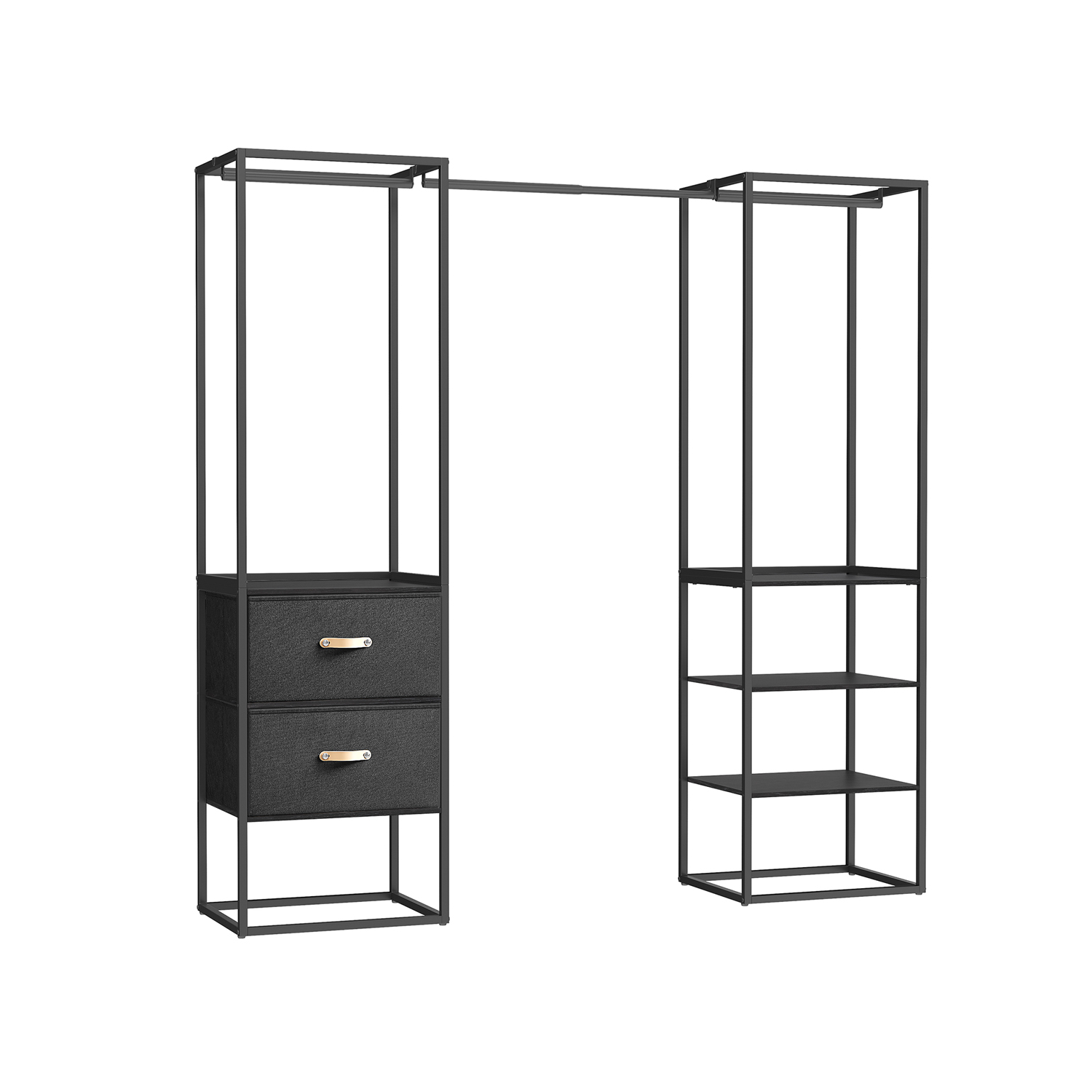 Coat rack with 2 drawers ebony black - Image 2