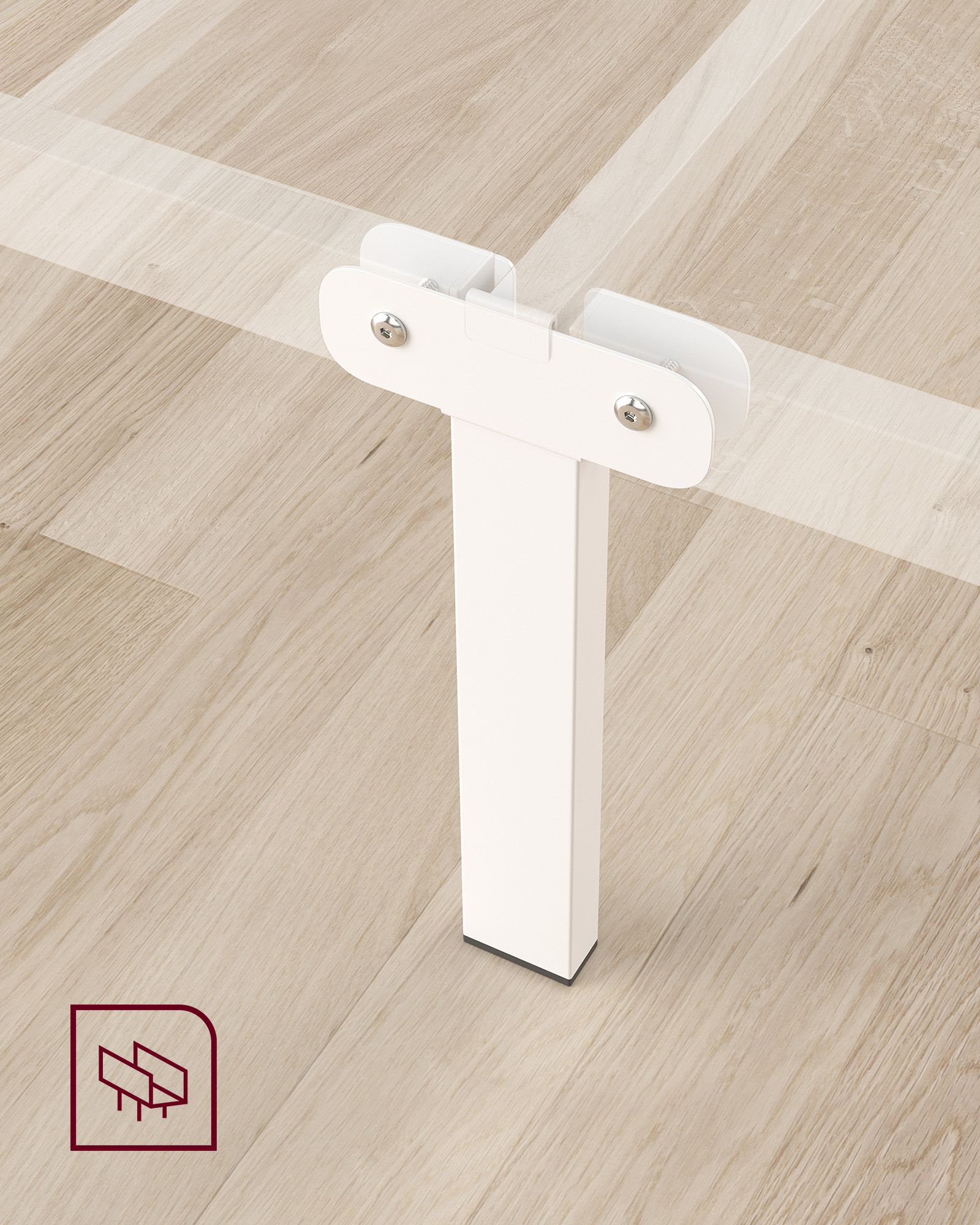 Single bed frame in white metal - Image 3