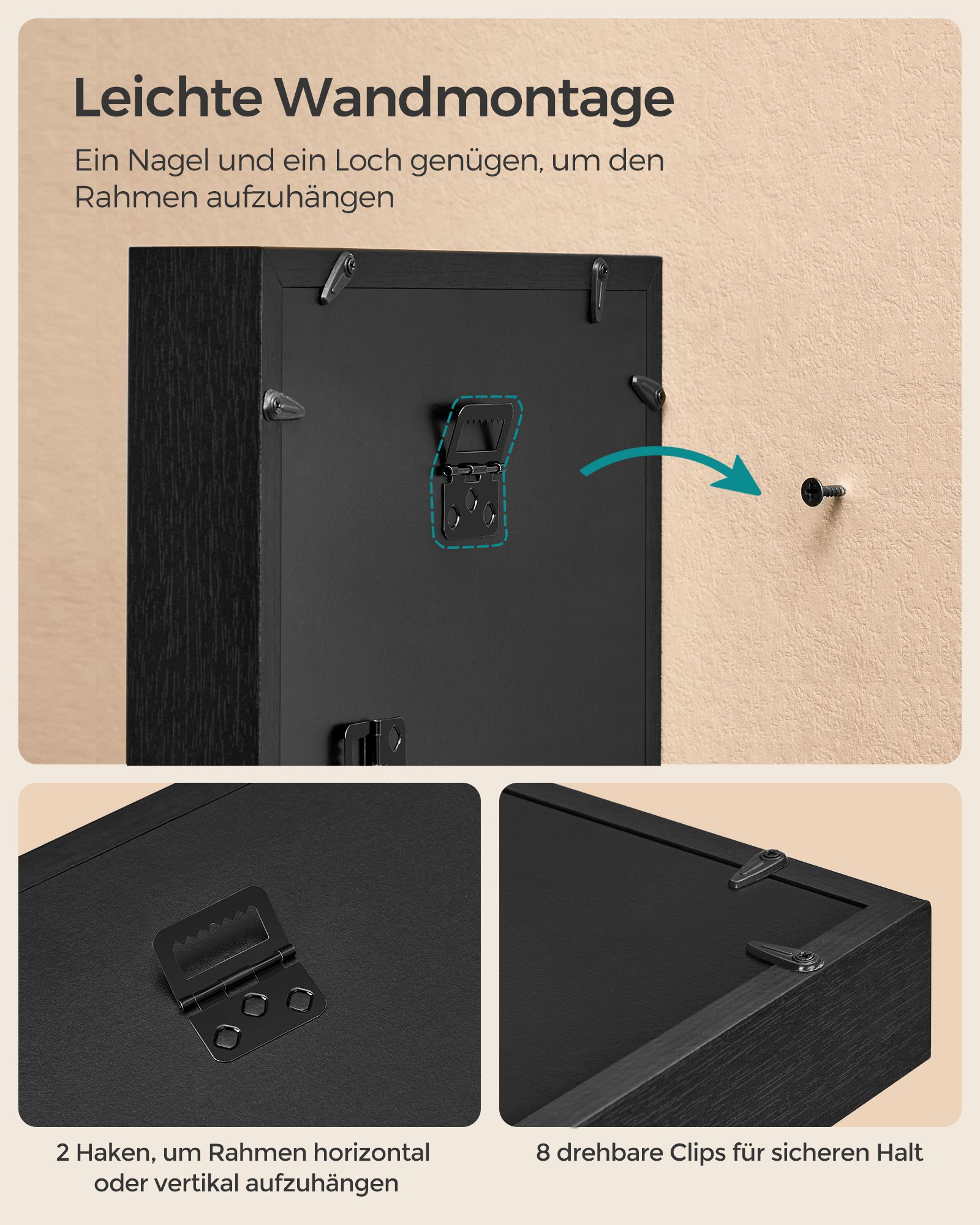 Billedramme DIY gaveidé sort - Billede 5