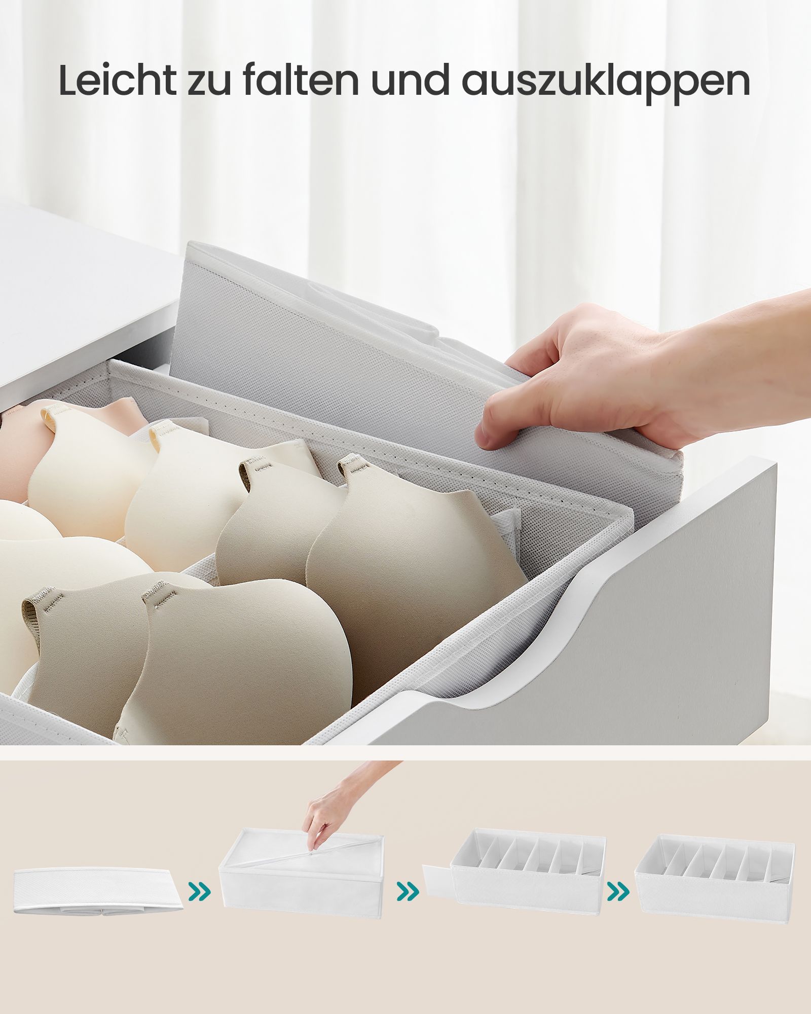 Underwear organiser set of 8 cloudy white - Image 5