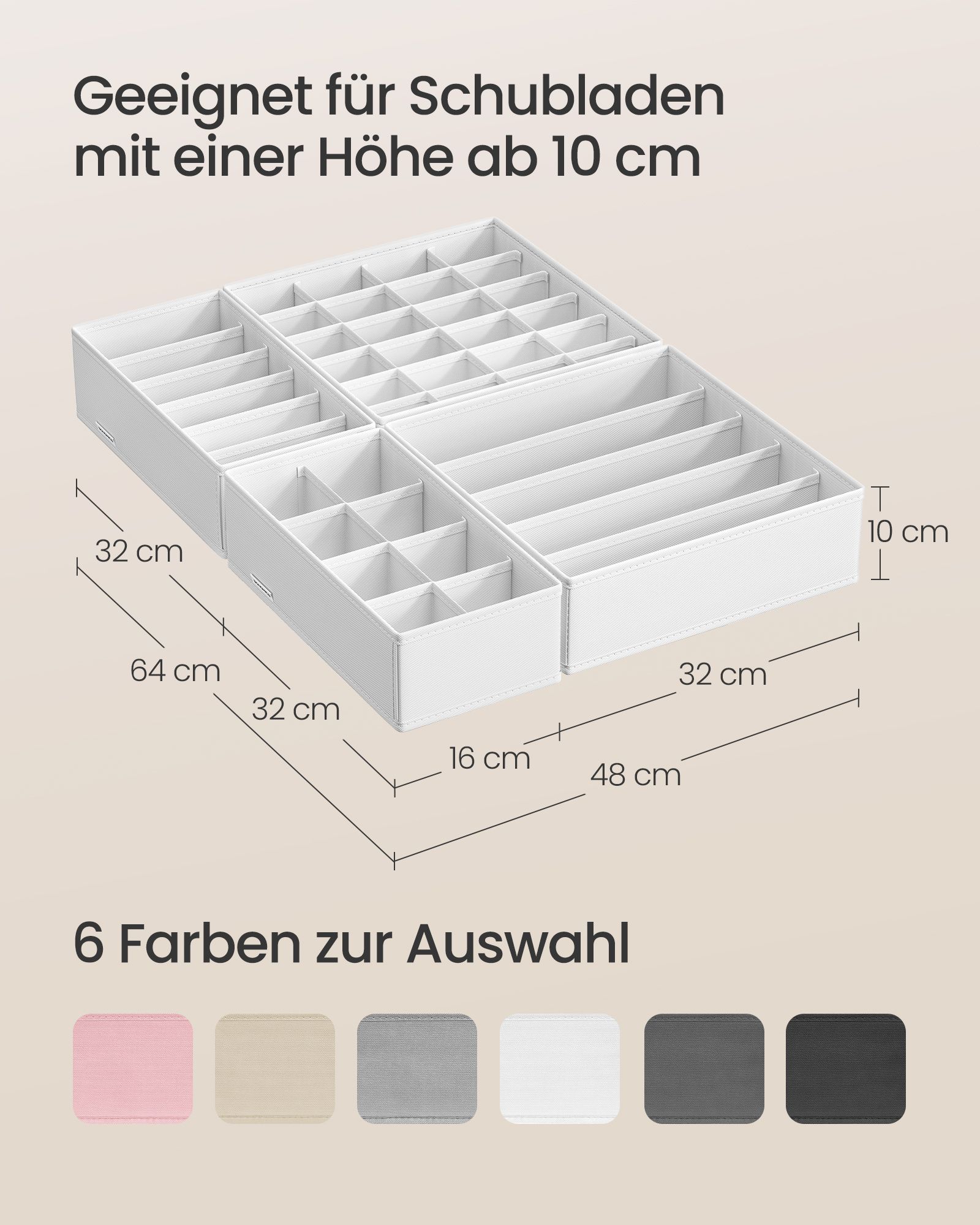Underwear organiser set of 8 cloudy white - Image 6