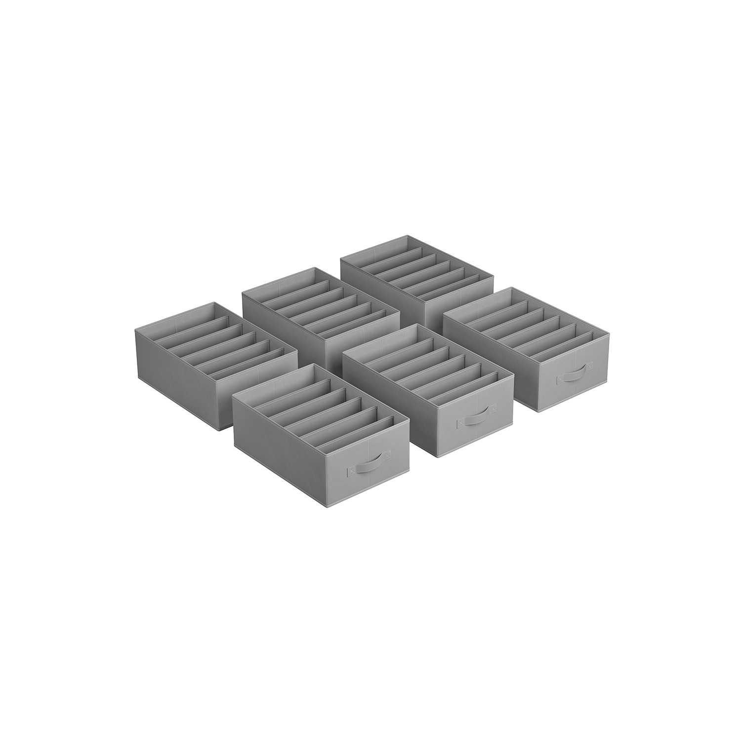 Wardrobe organiser set of 6 42 x 30 x 17 cm dove grey