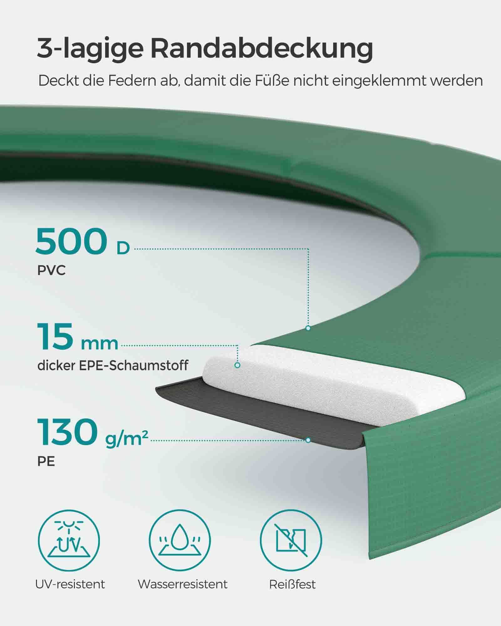 Trädgårdstrampolin Ø 427 cm med säkerhetsnät - Bilde 5