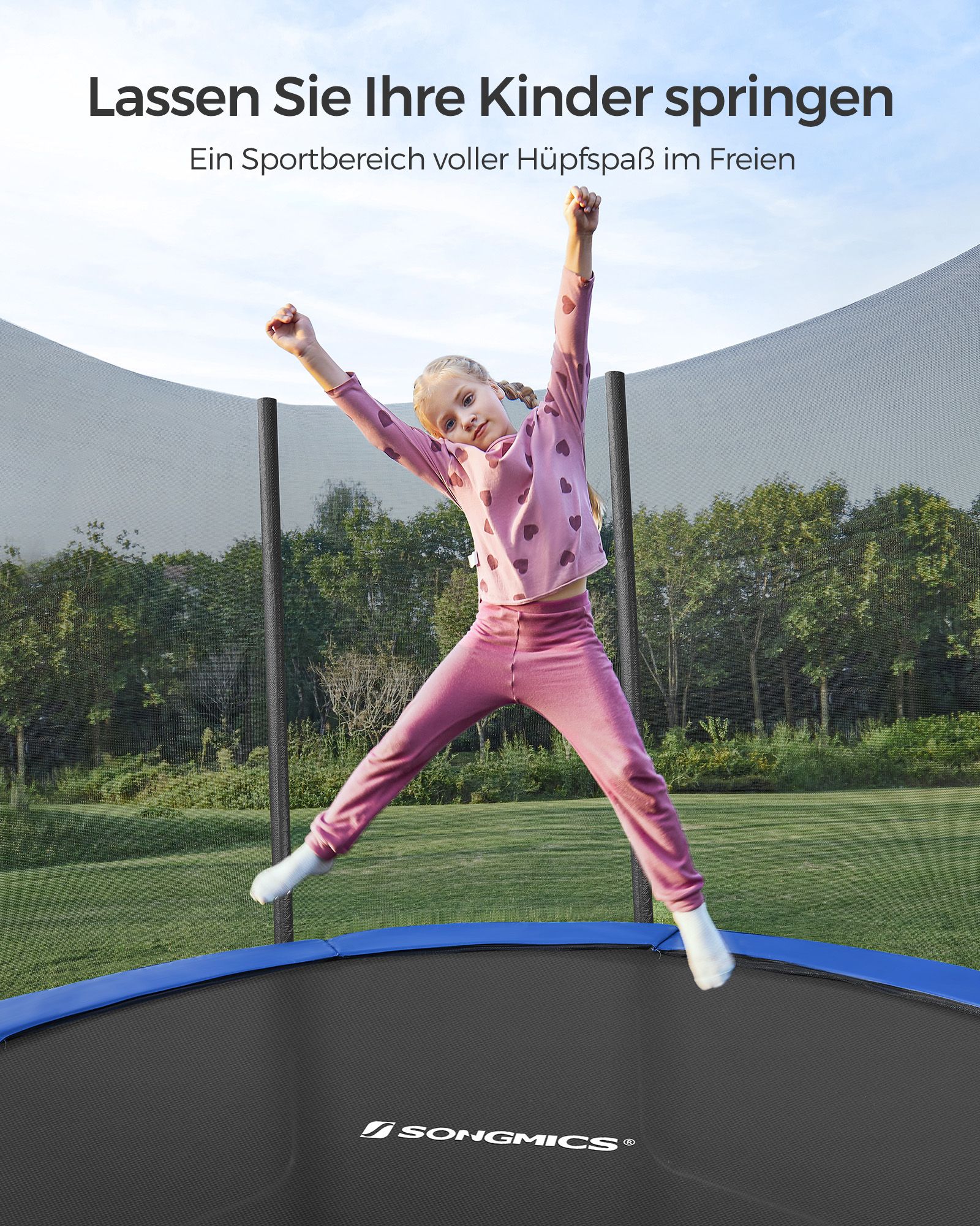 Trampolin med nät Ø 427 cm - Billede 2