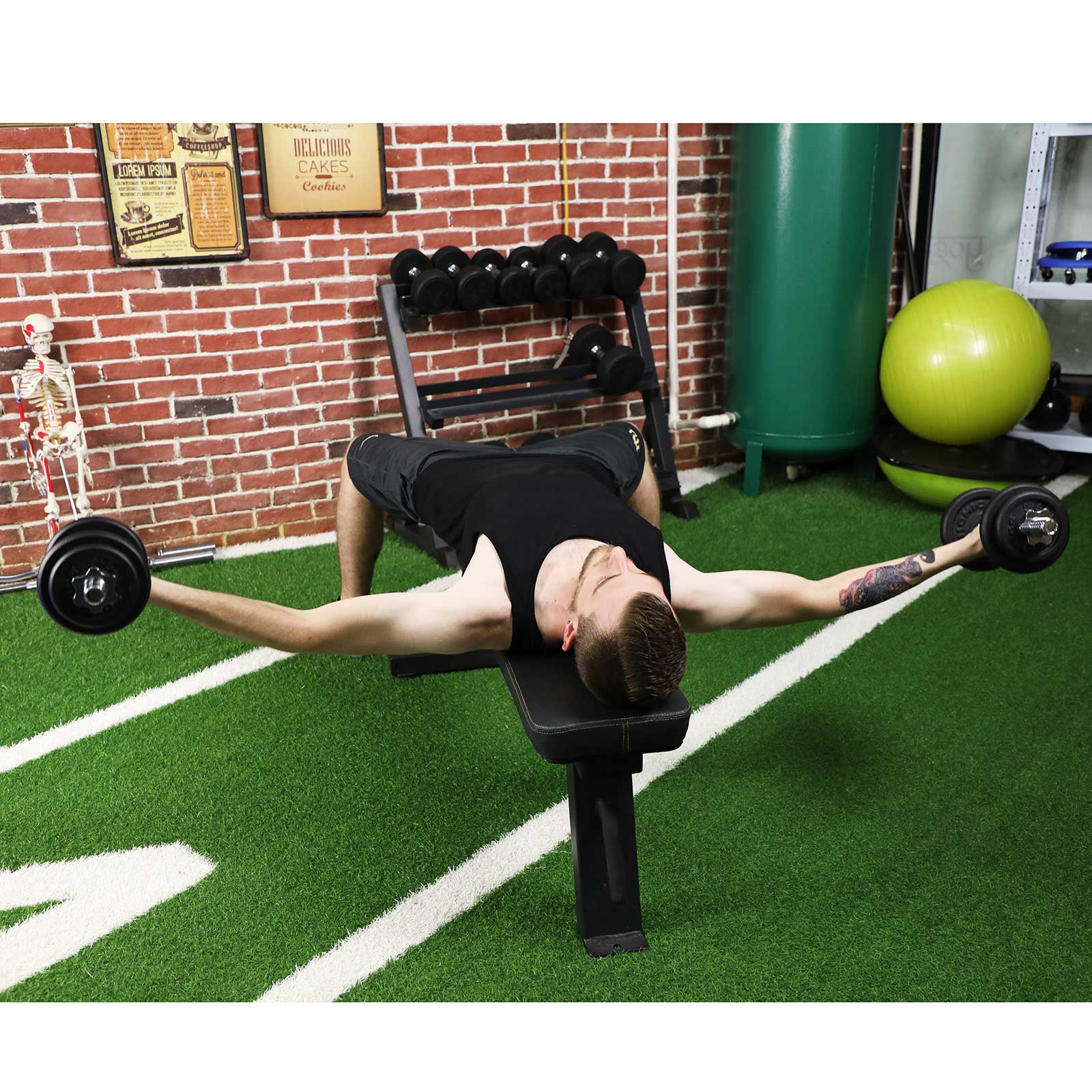 Cast iron dumbbell black - Image 2