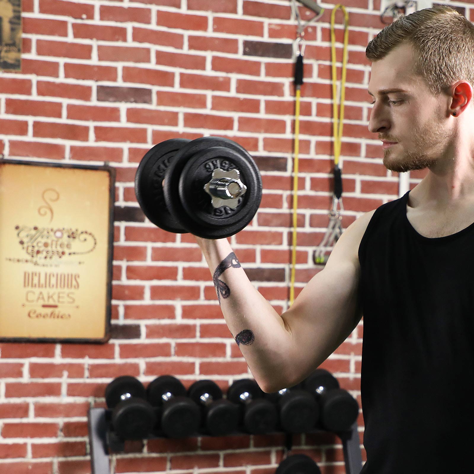 Cast iron dumbbell black - Image 3