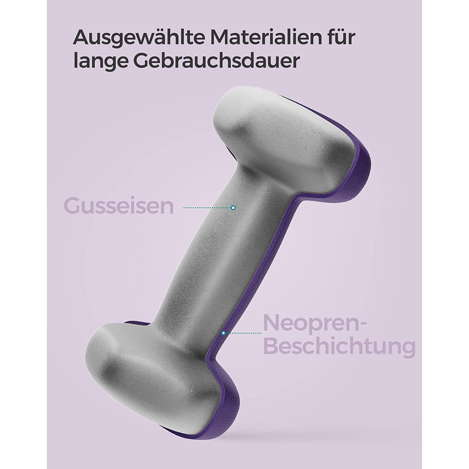 Dumbbell set of 2 purple - Image 5