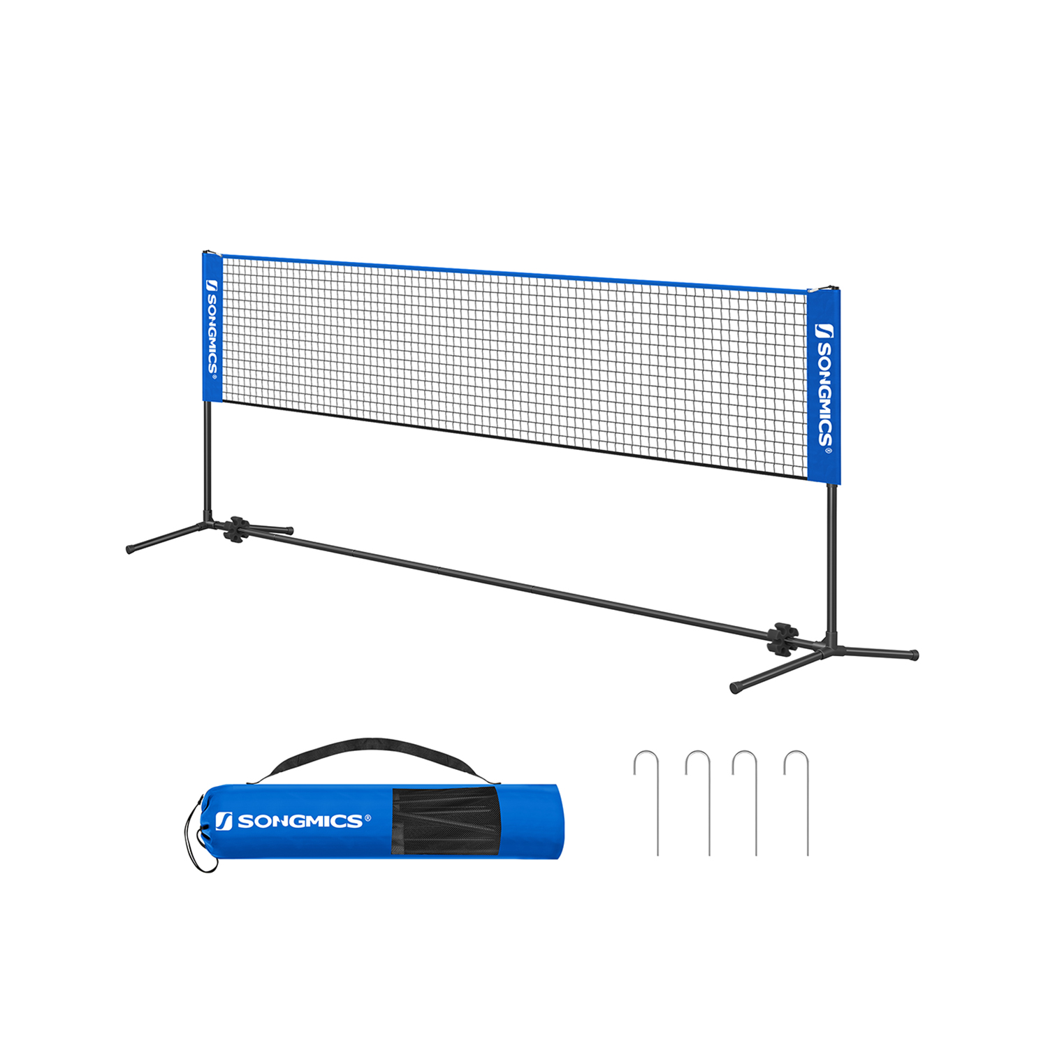4m Portable Badminton Tennis Net Height Adjustable Net System with Stand
