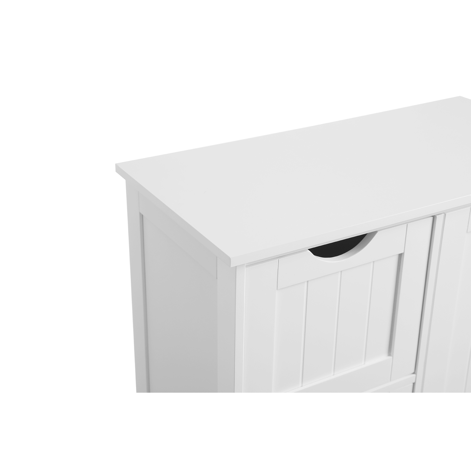 Oppbevaringsskap for baderom, gulvskap med 3 store skuffer og 1 justerbar hylle, 60 x 30 x 81 cm, hvit BBC49WT - Bilde 4