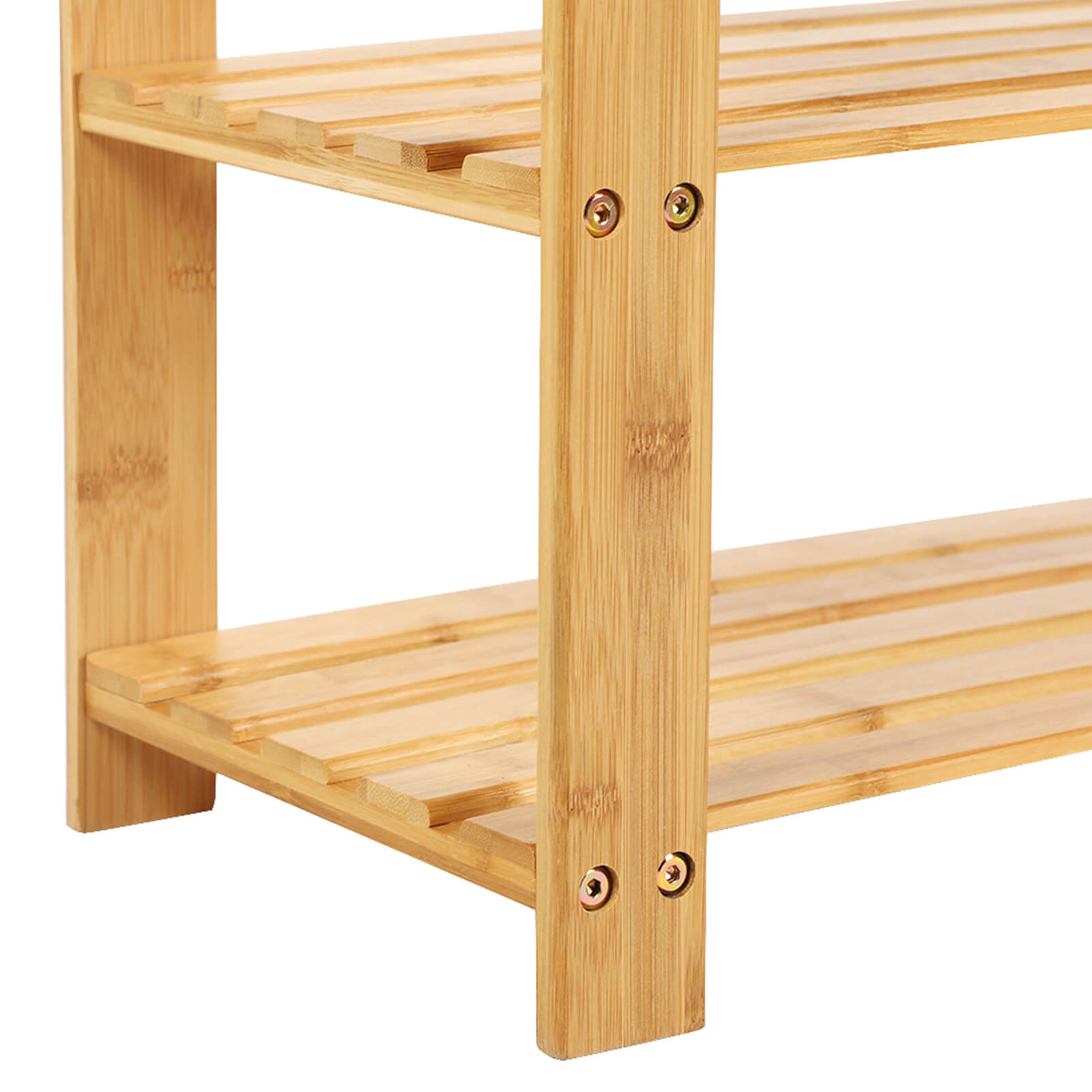 3-Tier Bamboo Shoe Bench, Shoe Rack Storage Organiser, 70 x 28 x 45 cm, ideal for Hallway, Bathroom, Living Room and Corridor - Image 5