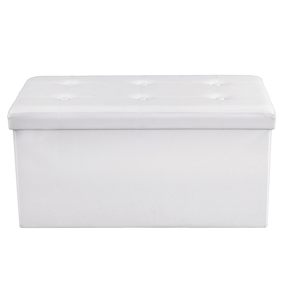 Chest 76 cm imitation leather white - Image 2