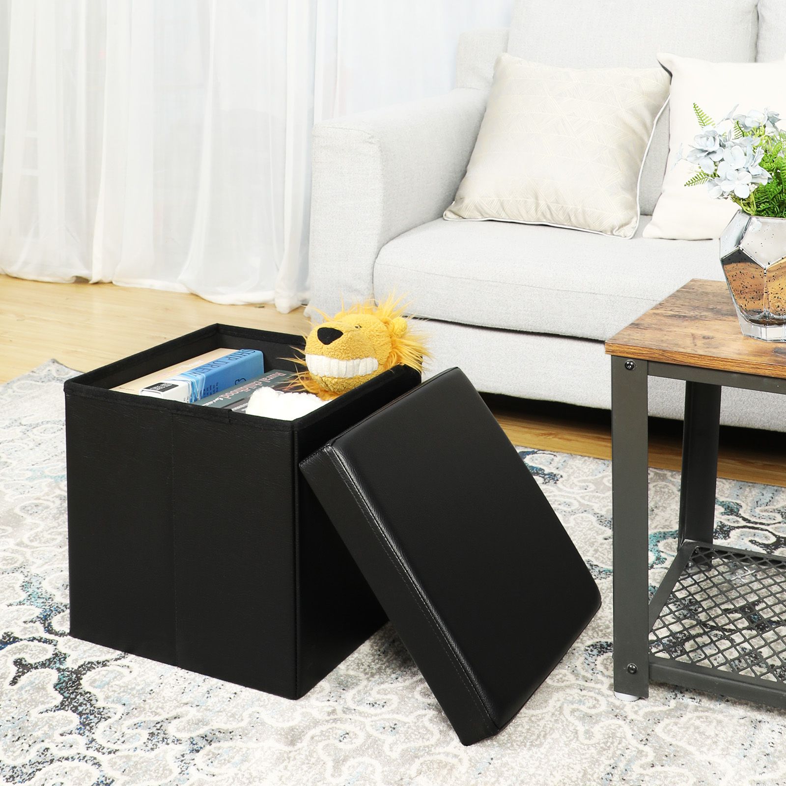 Songmics Foldable Footstool 38 x 38 x 38 cm - Image 3