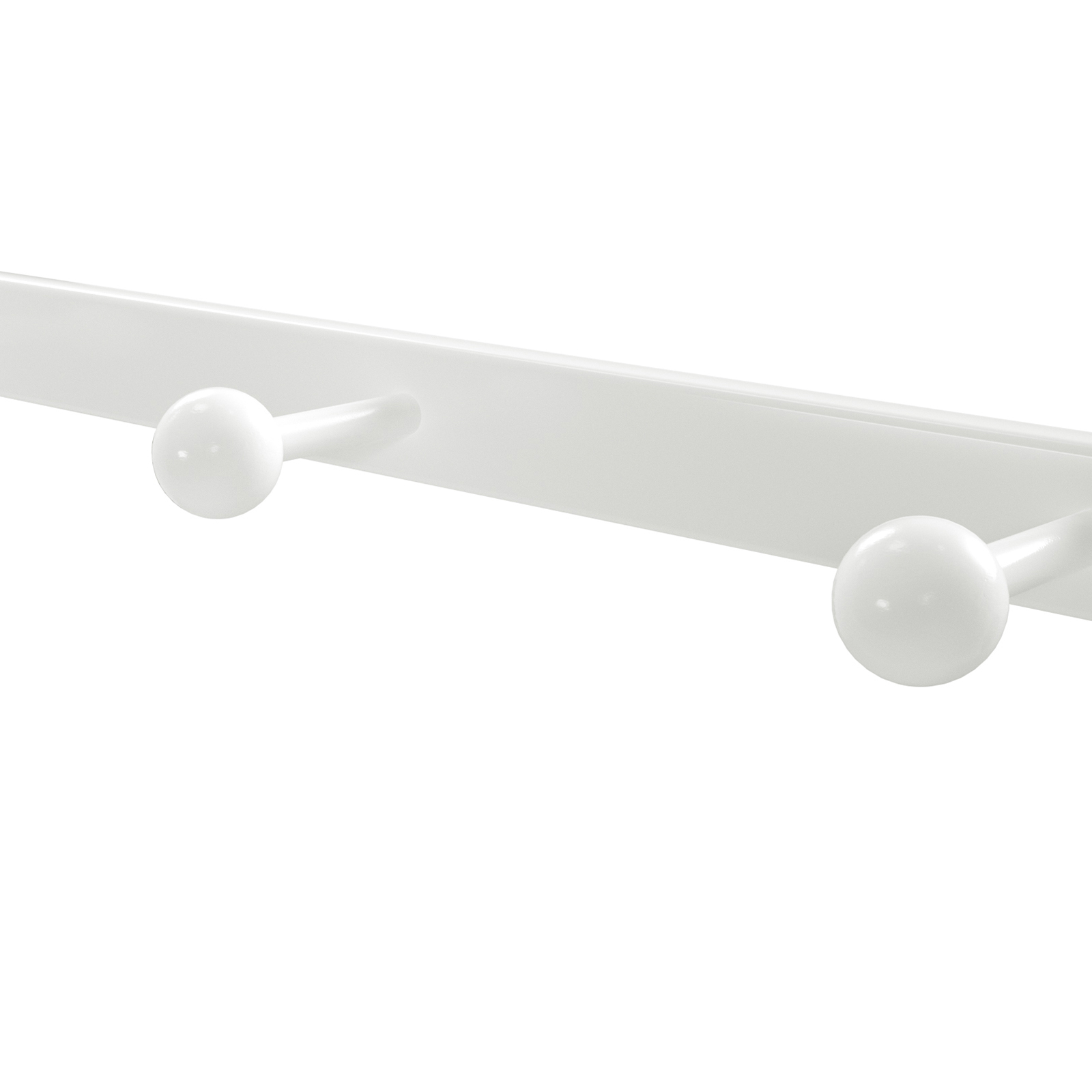 Coat Rack Shelf Wall Mounted, Hook Rack Shelf with 5 Hooks and Hanging Rail, for Entryway, Hallway, Bathroom, Living Room, Oak, White - Image 5