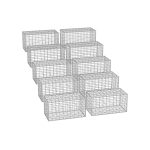 SONGMICS Wire basket with 5 x 10 cm mesh size for stones, set of 10