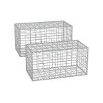 SONGMICS Wire basket 100 x 30 x 30 cm, set of 2, silver