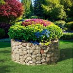 SONGMICS Metal Gabion, Round, Gabion Basket