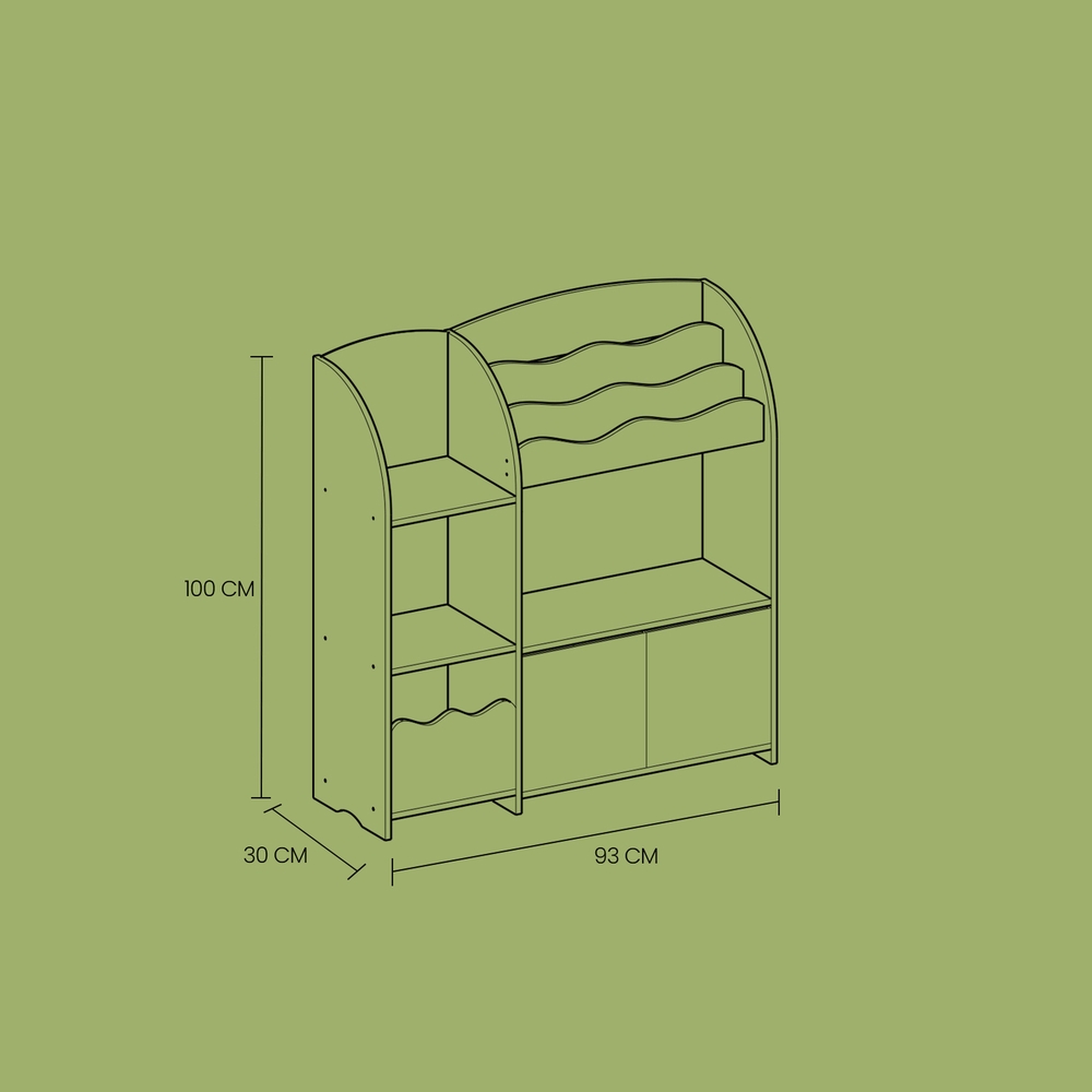 SONGMICS Bookshelf, shelf, with 2 storage boxes