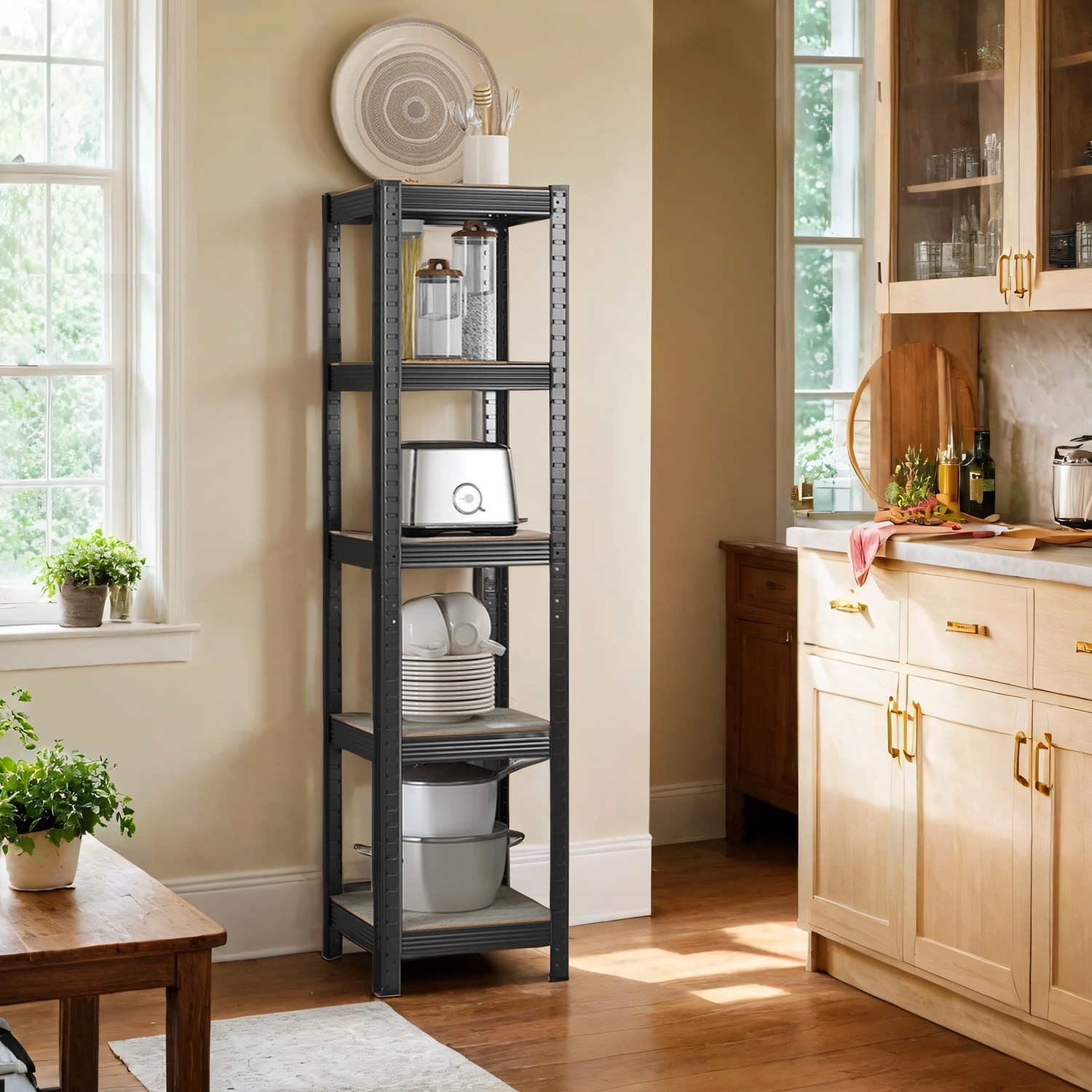 SONGMICS Standing Shelf, Bookshelf, Storage Shelf