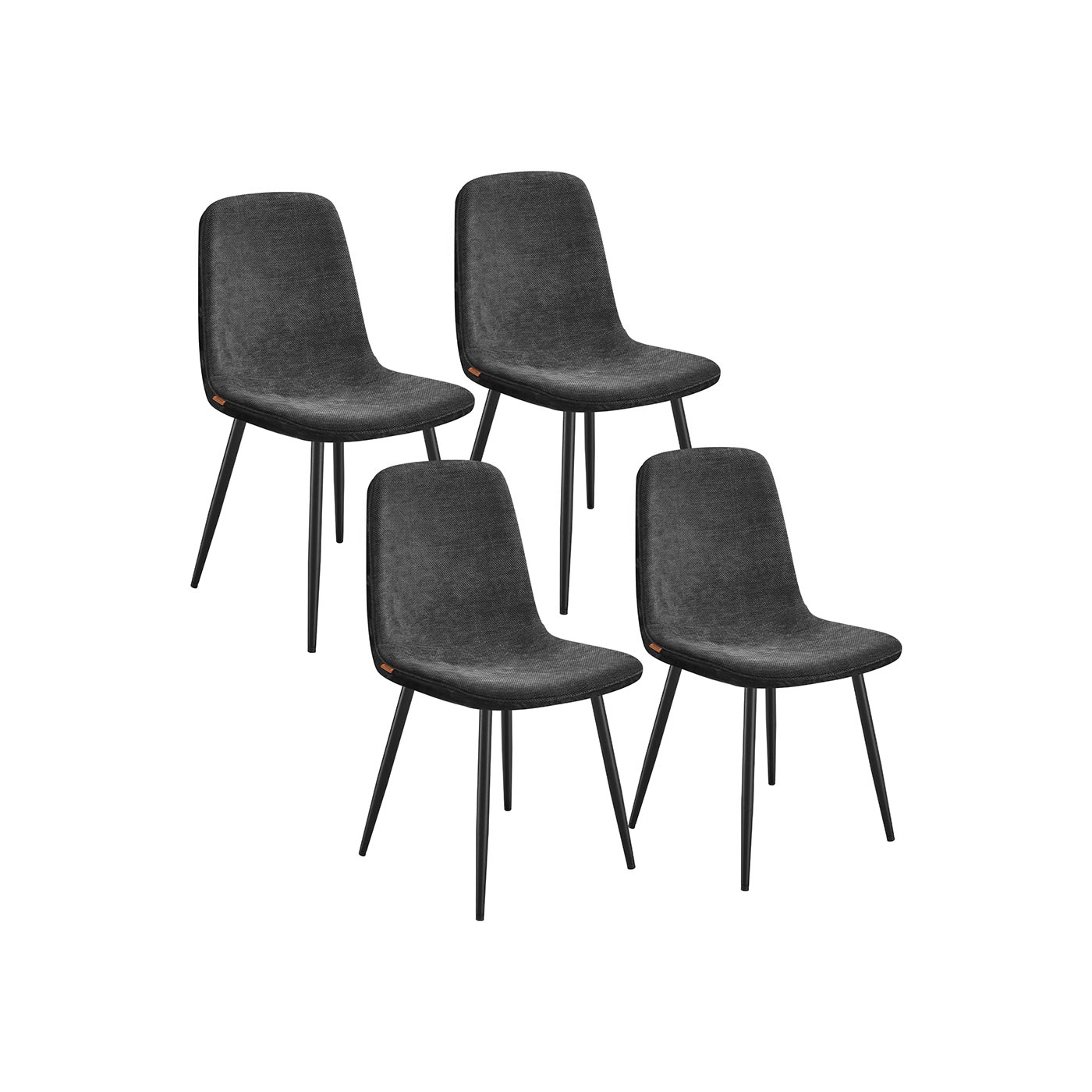 VASAGLE Dining Chair 4-Piece Set in Chenille Fabric Slate Gray