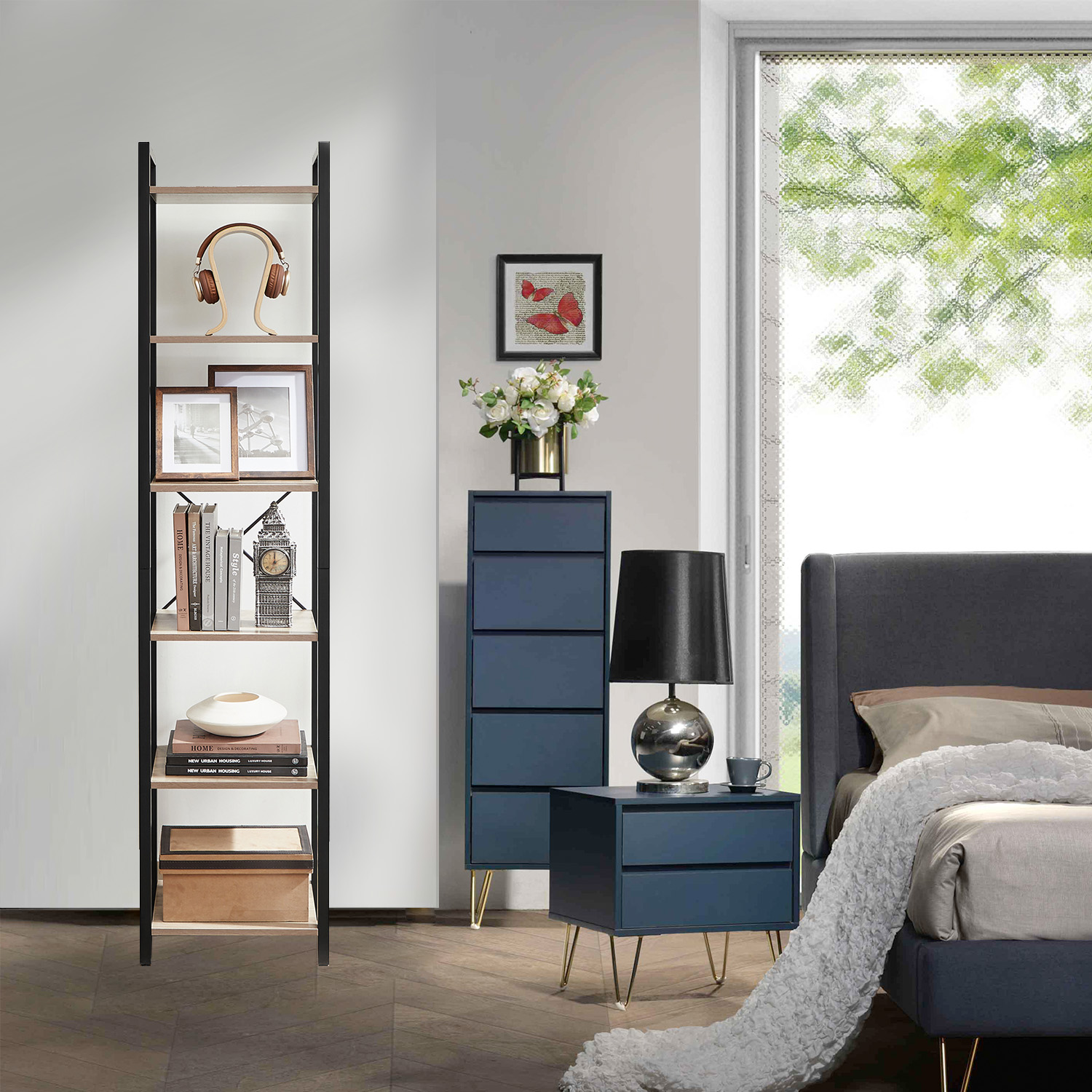 VASAGLE Shelf, Bookshelf, Standing Shelf