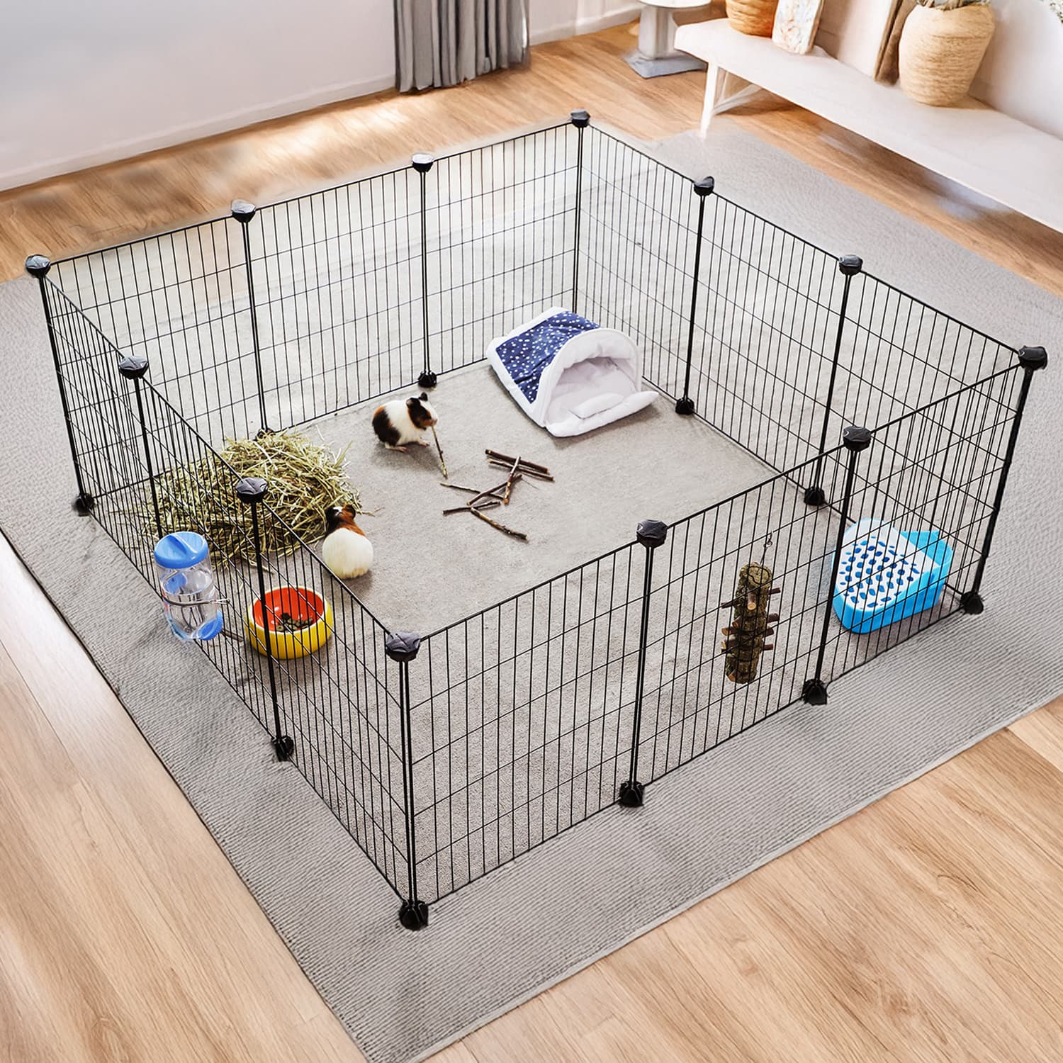 SONGMICS Free-range, small animal enclosure, small animal cage