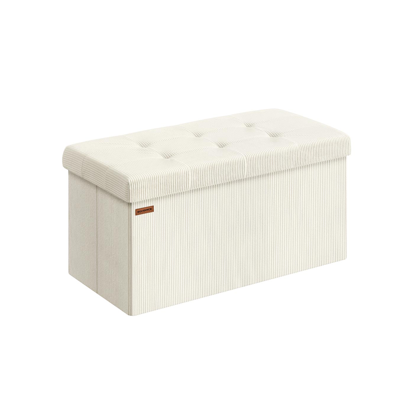 SONGMICS Bench with storage space and foldable design