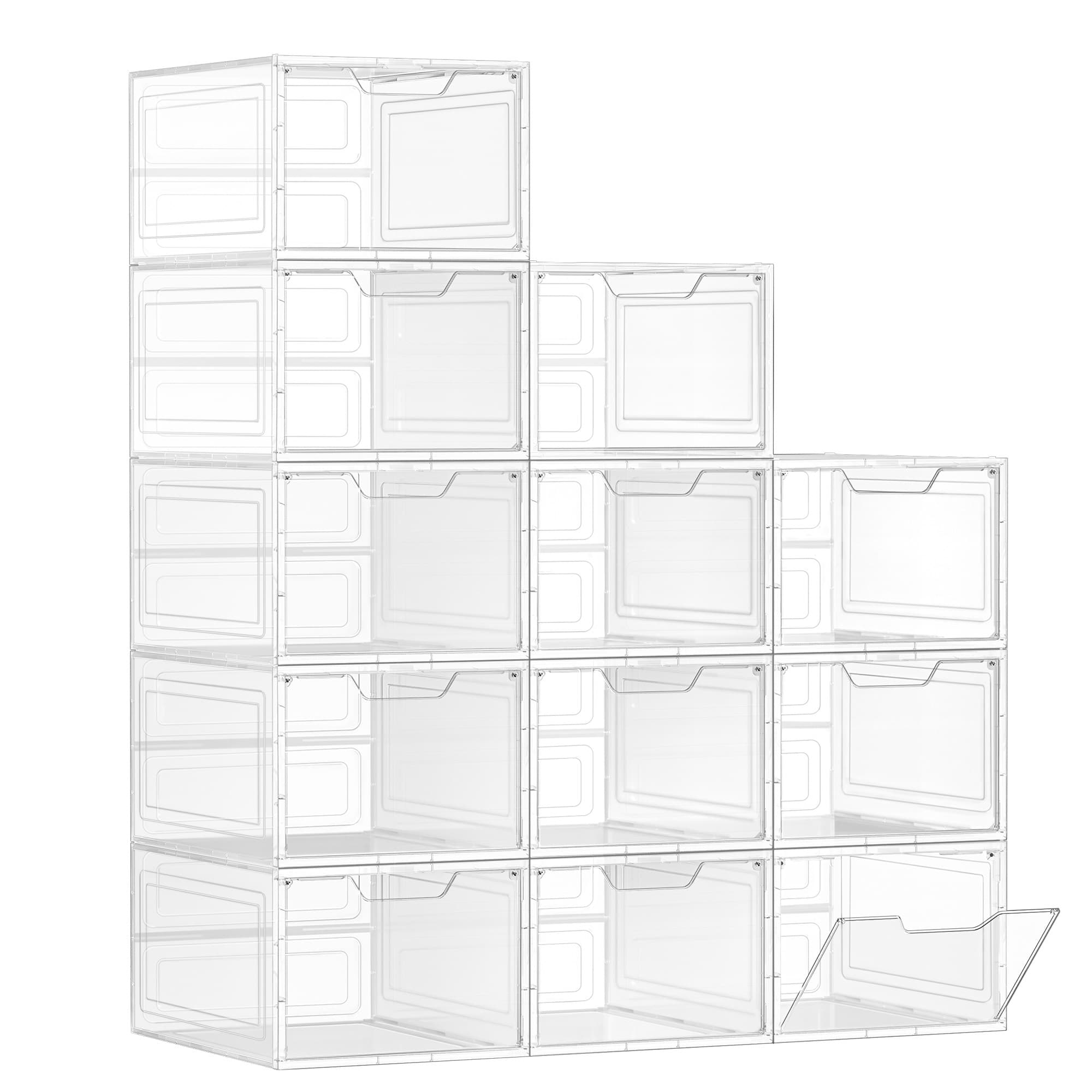 SONGMICS Transparent white shoe box