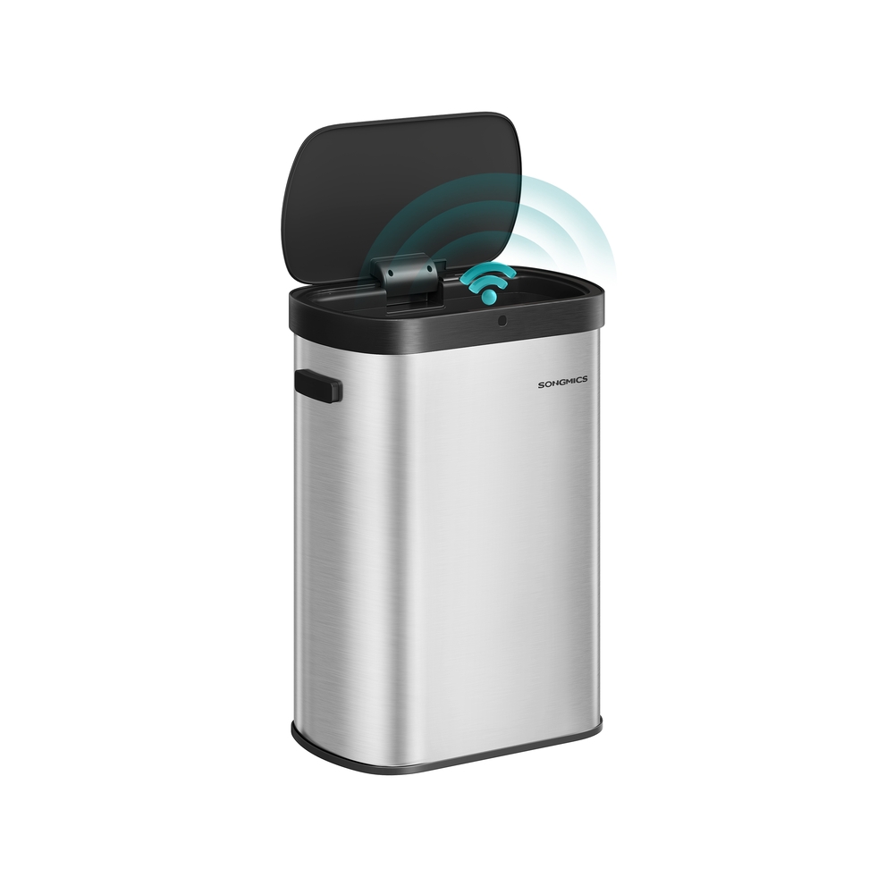 SONGMICS Automatic trash can with sensor and soft-close lid made of steel