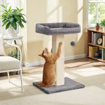 Feandrea scratching post, cat tree with 40 x 30 cm plush platform, scratching post