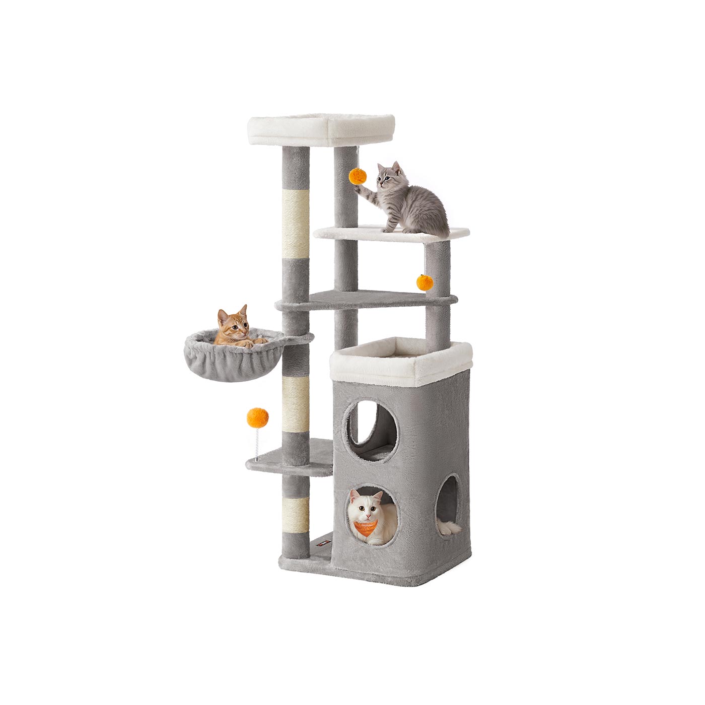 Feandrea Multi-level scratching post with caves and platforms for cats