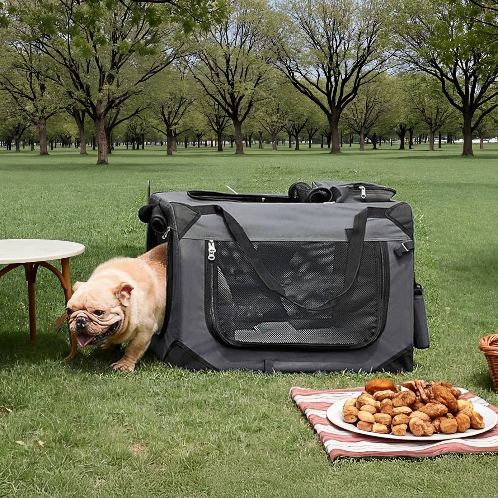 Feandrea foldable dog crate, dog carrier, dog bag