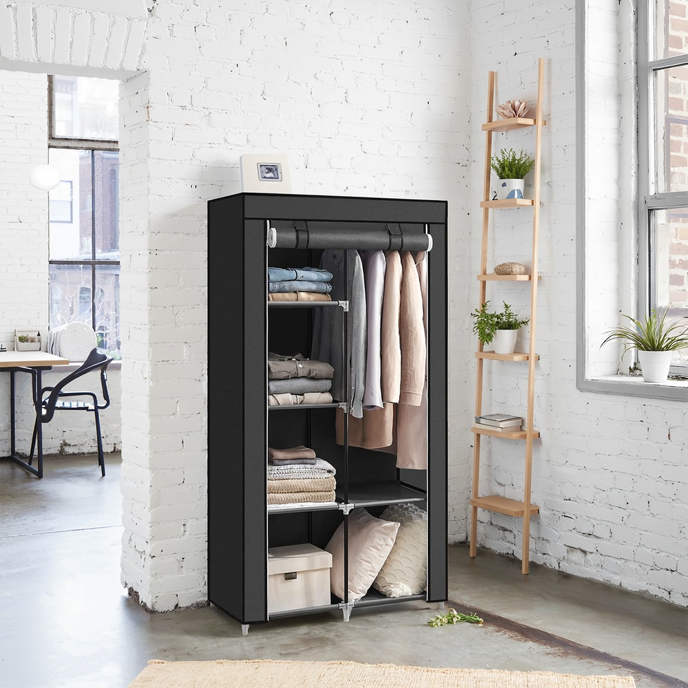 SONGMICS Garderobe, 1 tøjstang, 6 niveauer