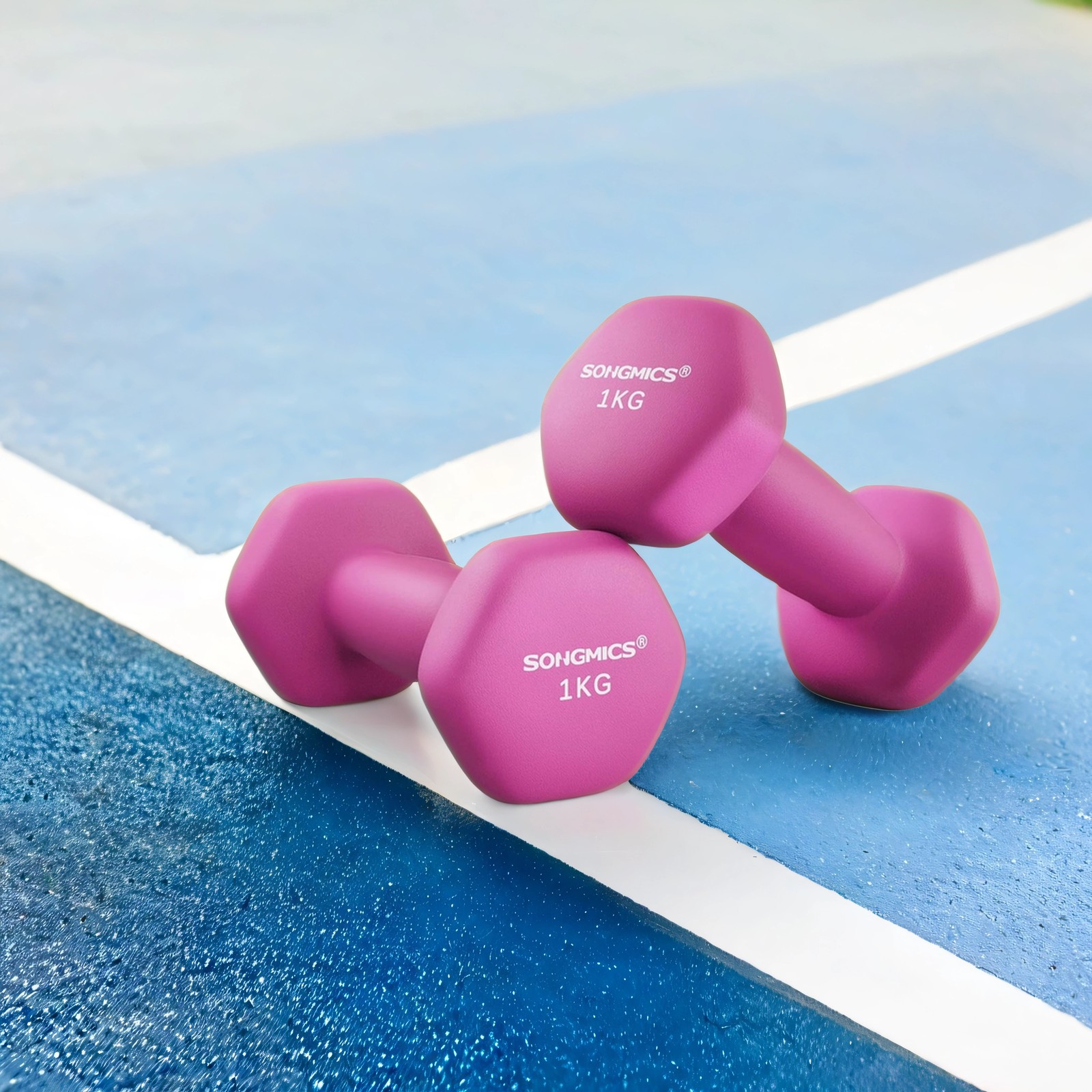 SONGMICS Dumbbells, Set of 2, 2 x 1 kg