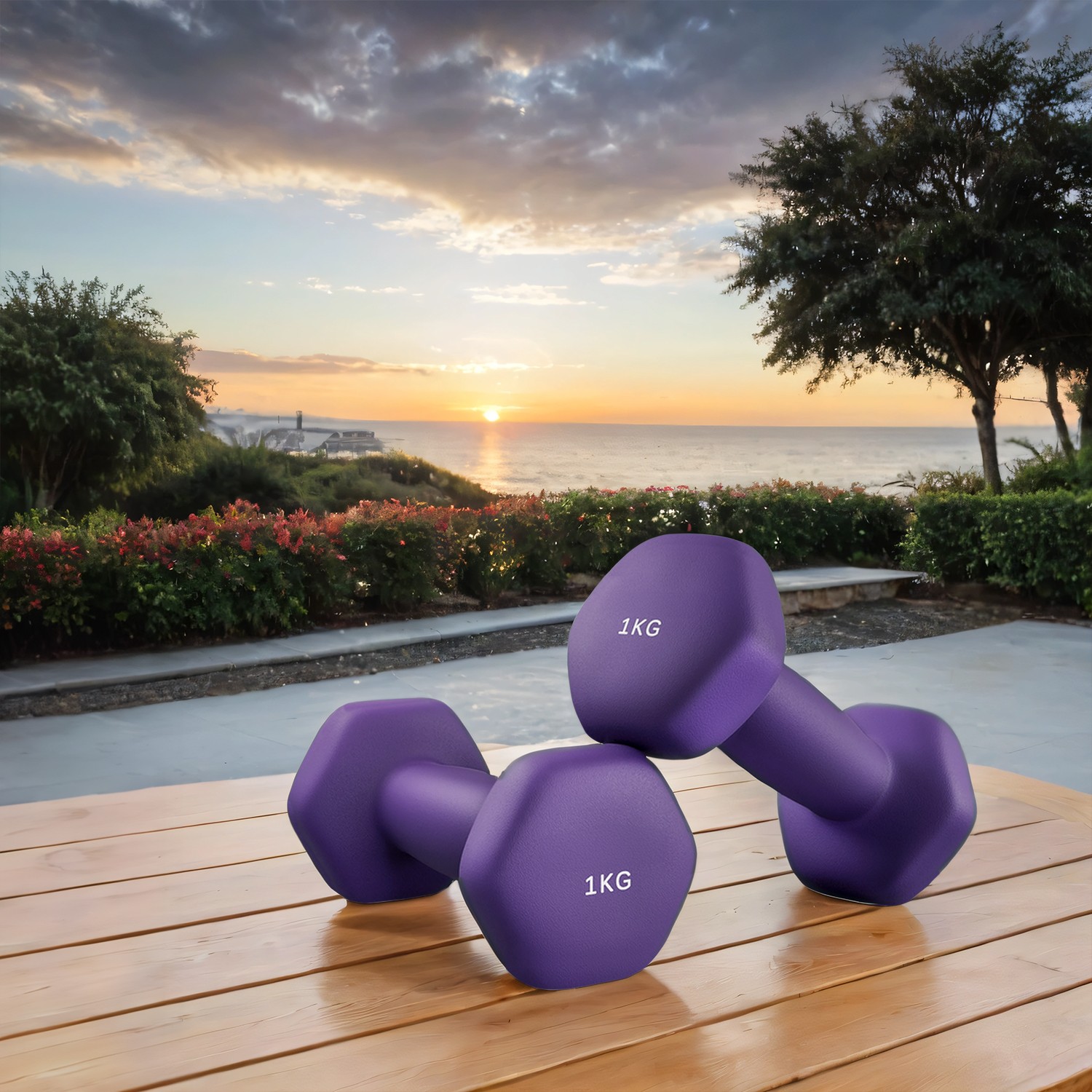 SONGMICS Dumbbells, Set of 2, 2 x 1 kg
