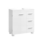 Vanity cabinet 30 x 60 x 64 cm with 2 compartments, cloud white