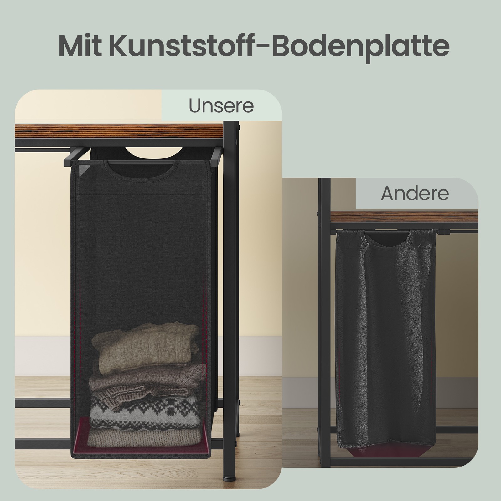 Søppelkurv med 4 uttakbare poser, med avlastningsflate, bad og vaskerom - Bilde 6