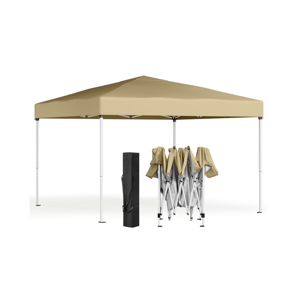 3 x 3 m gazebo for gardens and parties with sunshade, beige