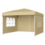 Folding tent 3 x 3 m, with side walls, sturdy, garden pavilion