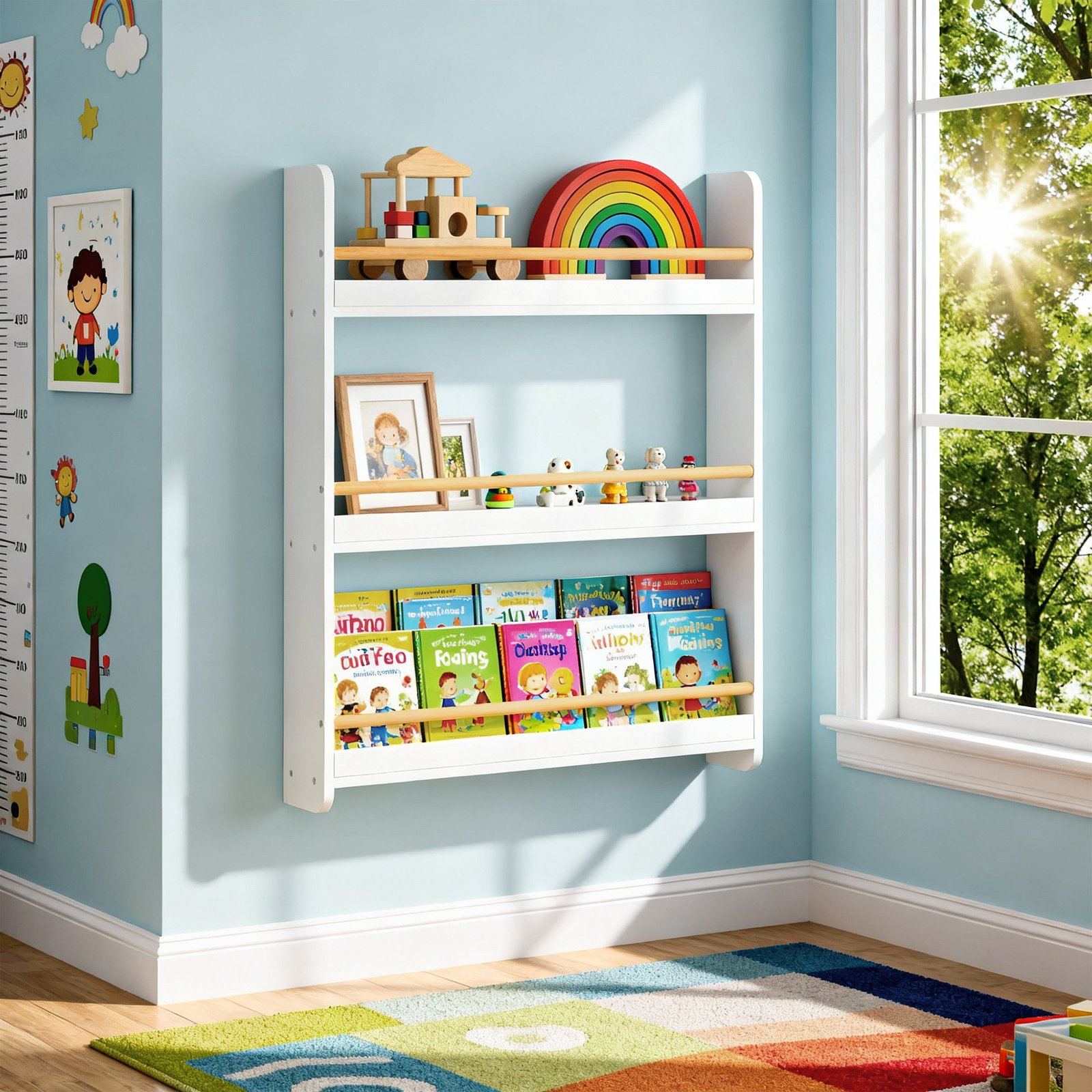 Bookshelf, children's shelf, 3 levels - Image 2