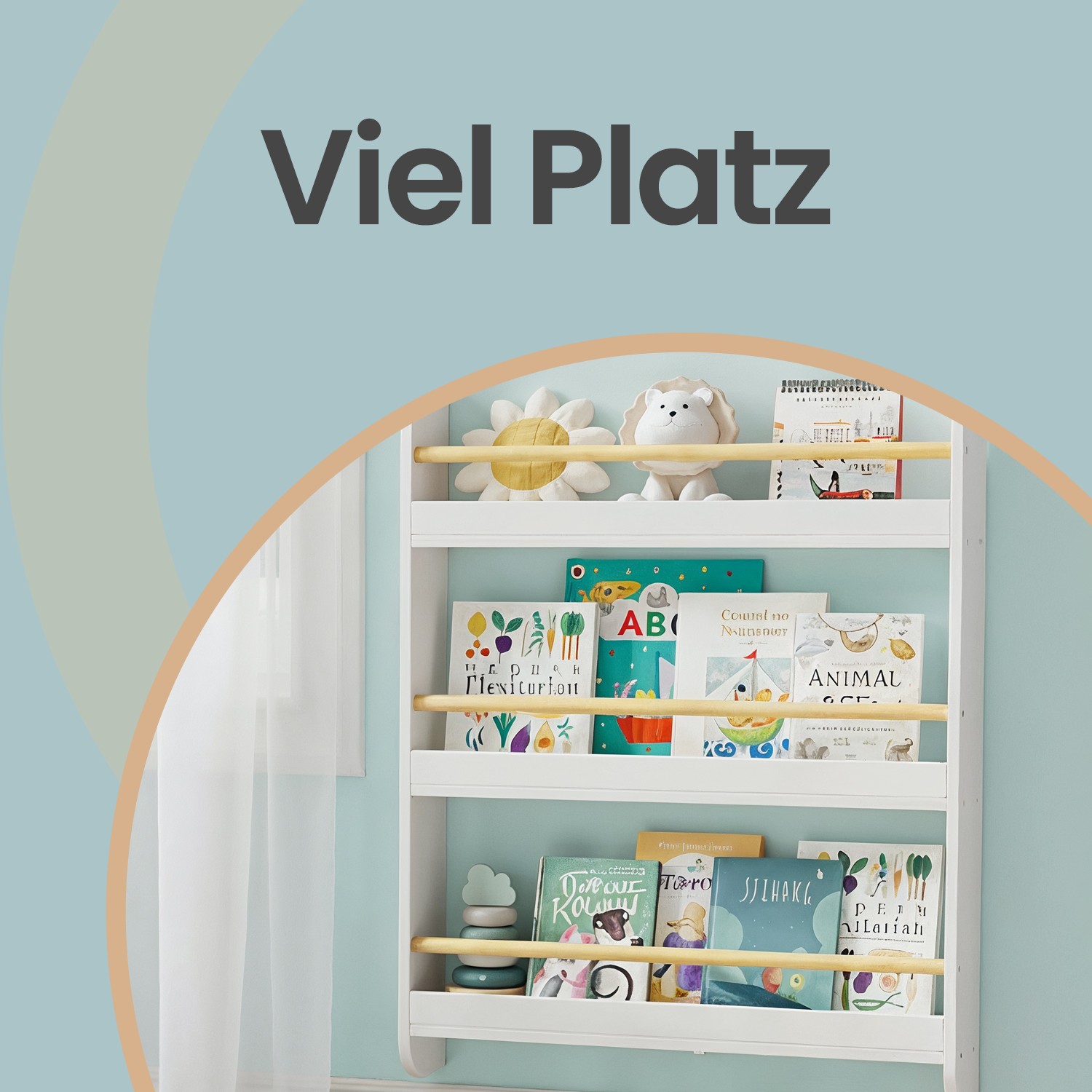 Bookshelf, children's shelf, 3 levels - Image 6